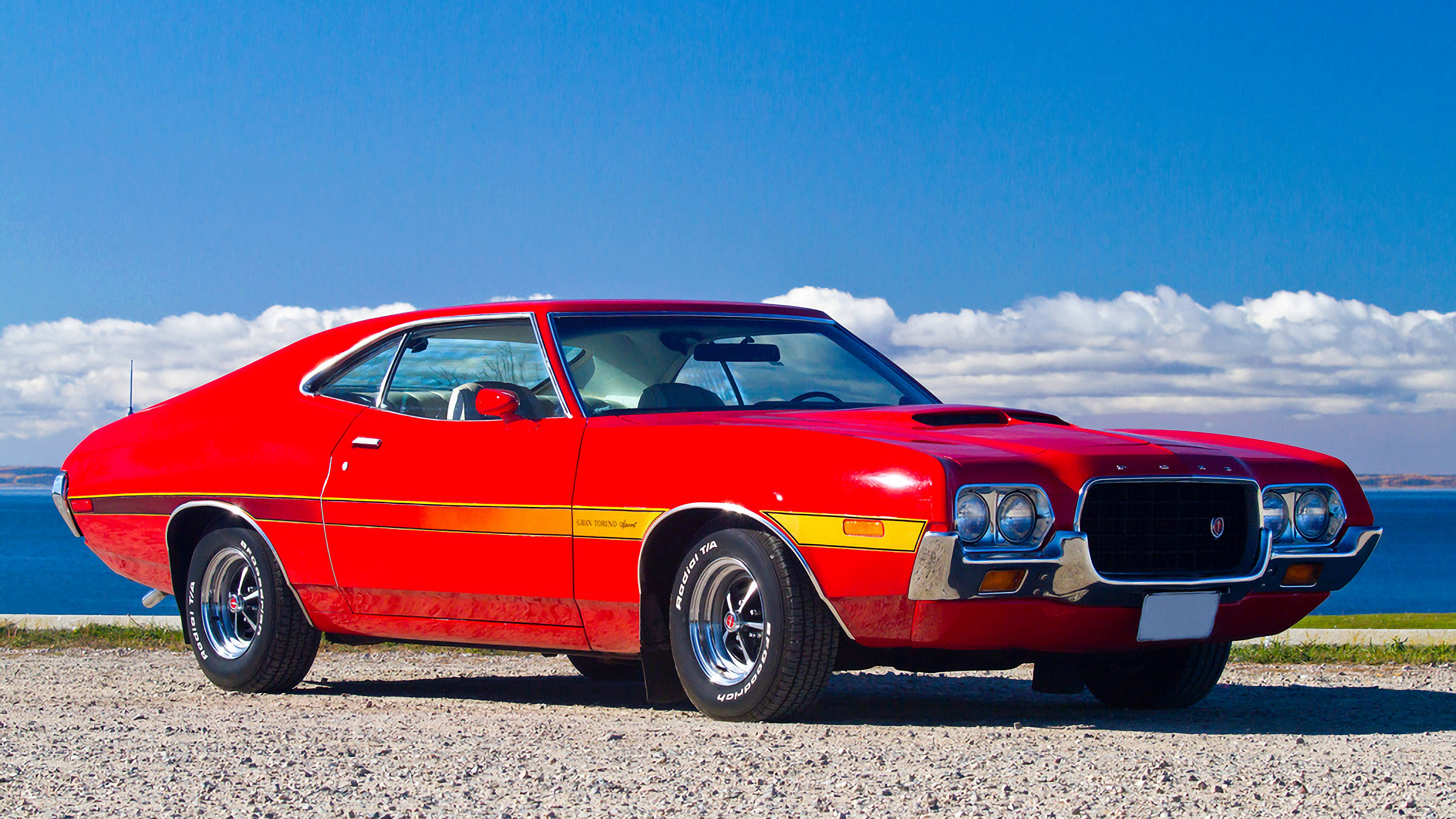 General 3840x2160 Ford Gran Torino vehicle car Ford muscle cars American cars