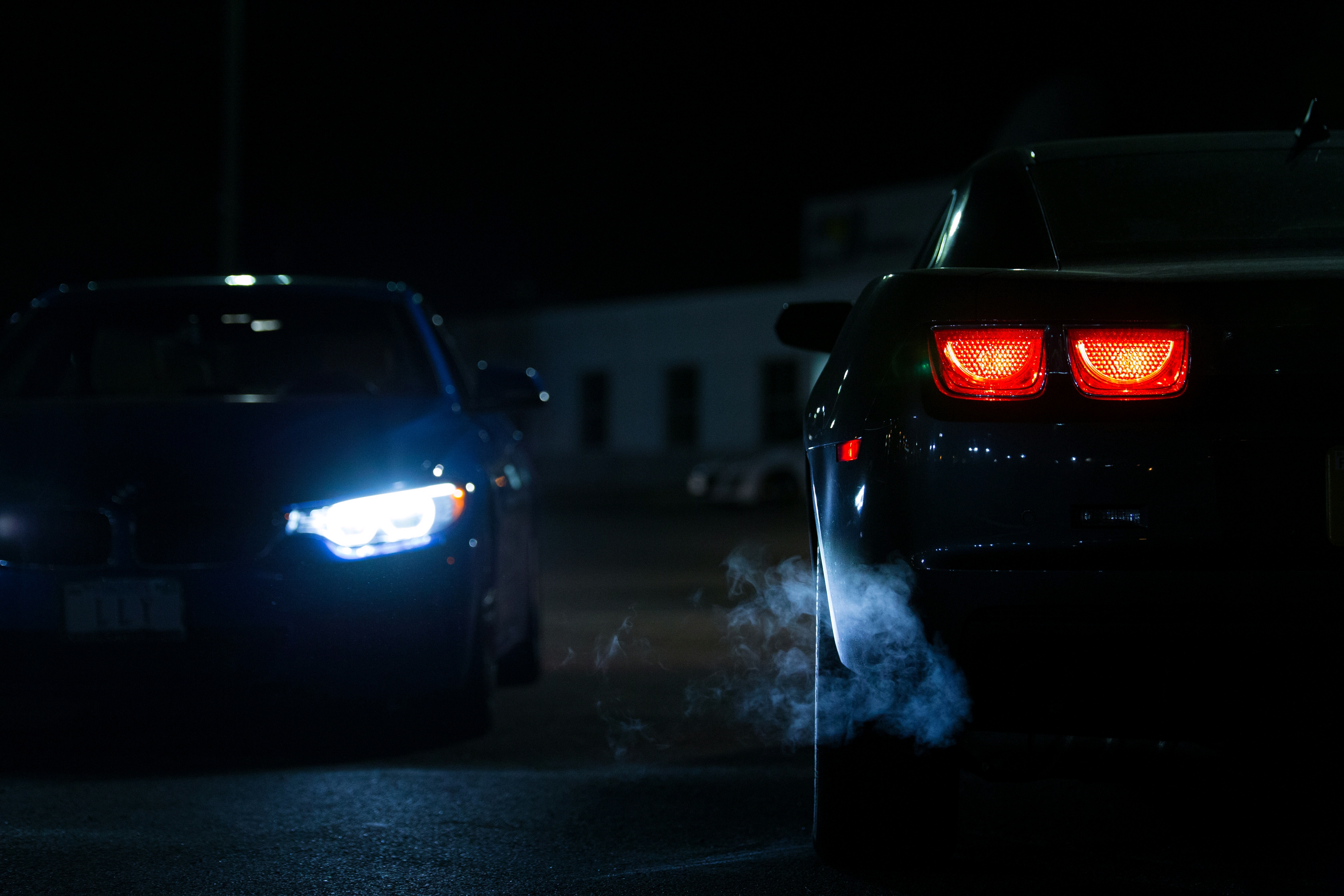 General 5472x3648 car BMW Chevrolet muscle cars dark night smoke lights BMW F80/F82/F83 taillights Chevrolet Camaro headlight beams