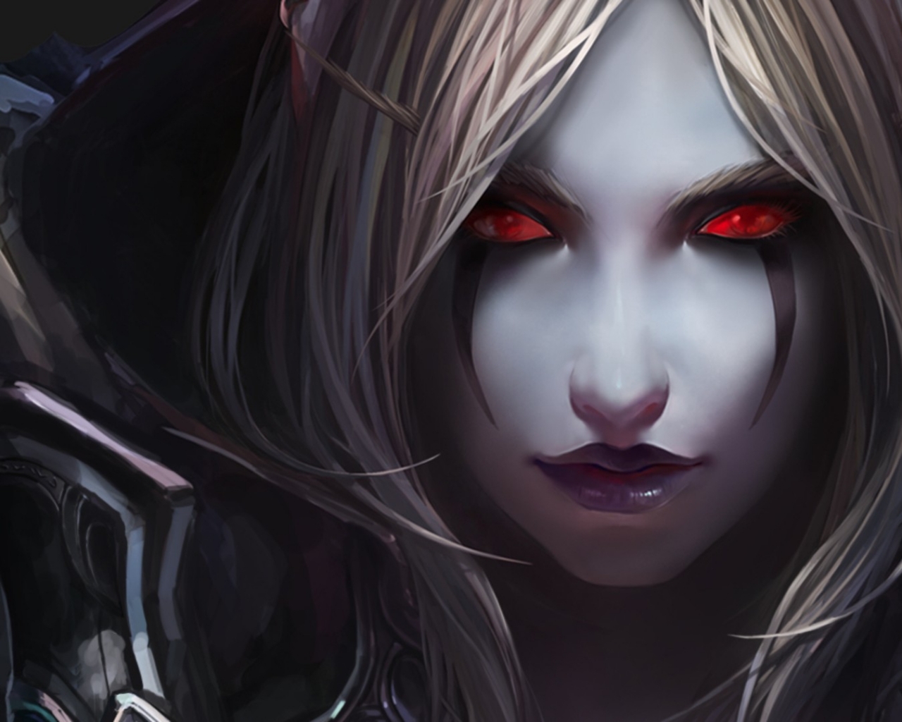 General 1280x1024 Sylvanas Windrunner World of Warcraft PC gaming video games red eyes fantasy girl long eyebrows