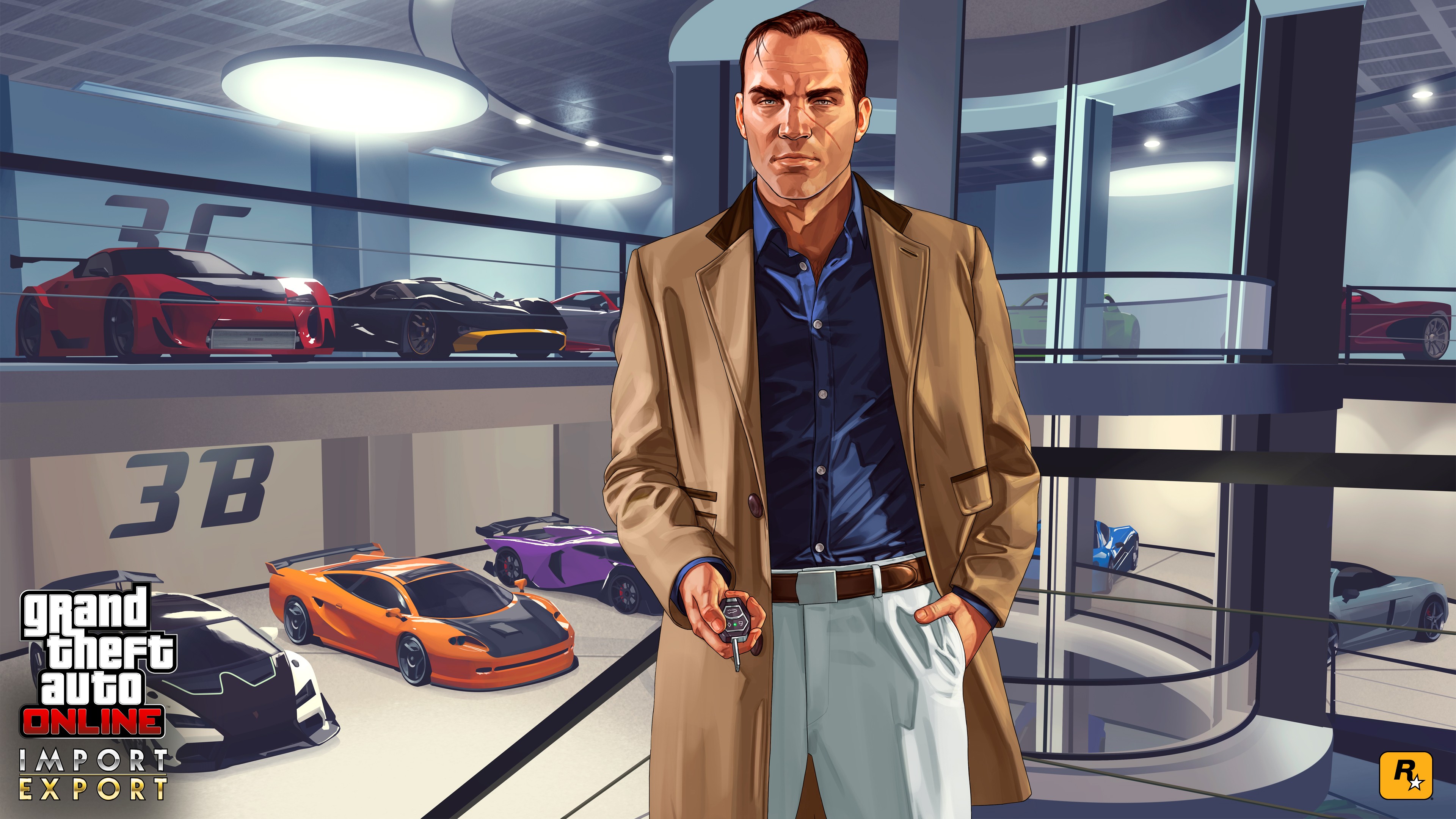 General 3840x2160 Rockstar Games Grand Theft Auto V Grand Theft Auto Online DLC car vehicle garage video games