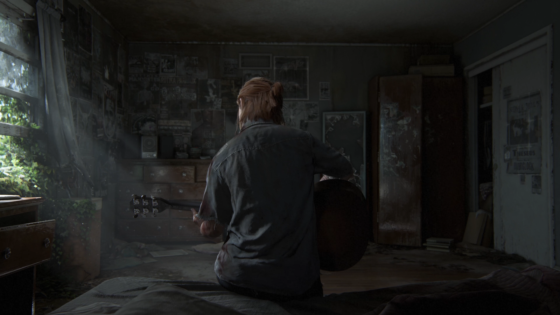 General 1920x1080 The Last of Us guitar Ellie Williams screen shot video games musical instrument women indoors video game characters