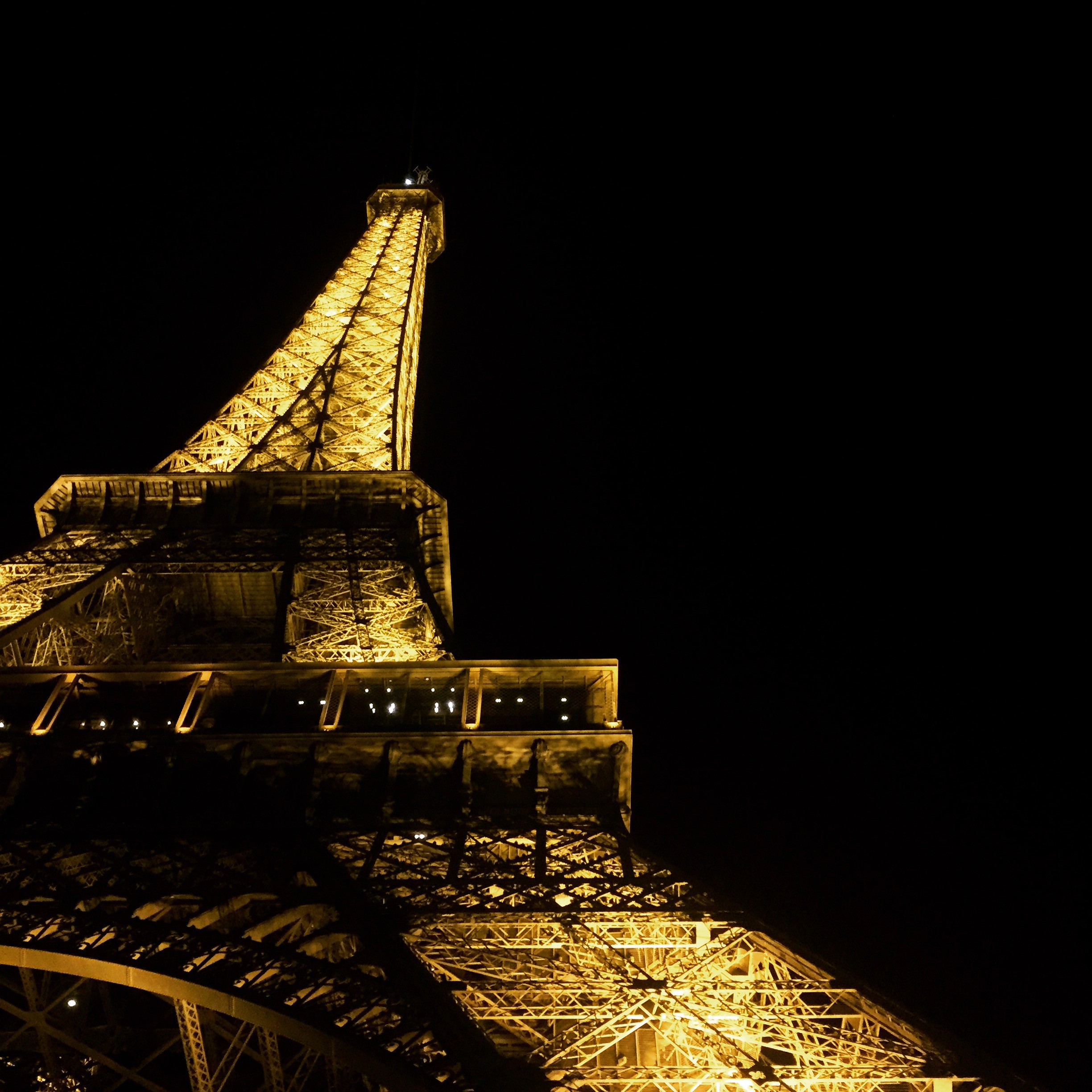 General 2448x2448 Eiffel Tower Paris night landmark France Europe