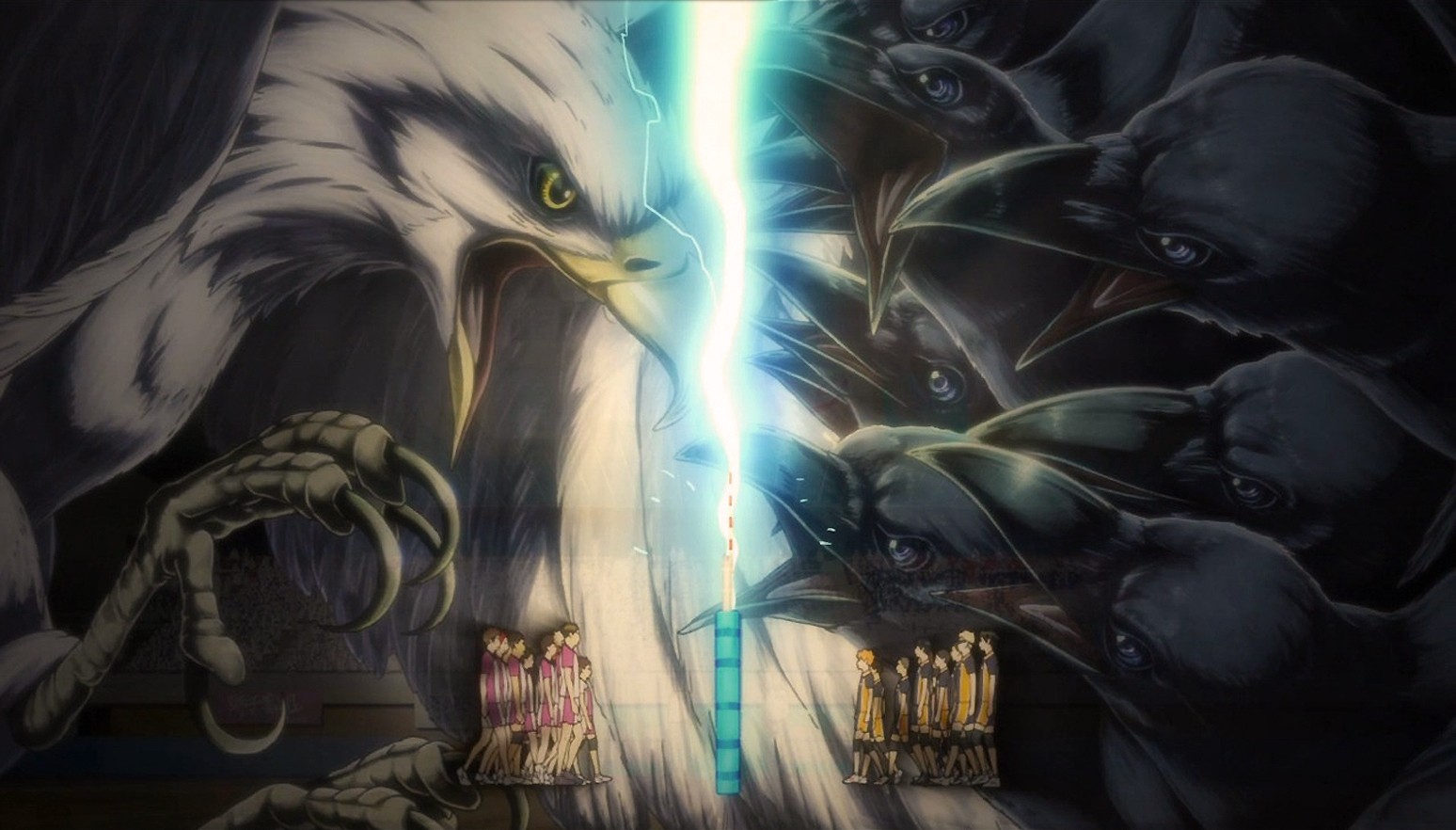 Anime 1548x882 Haikyuu!! eagle crow anime