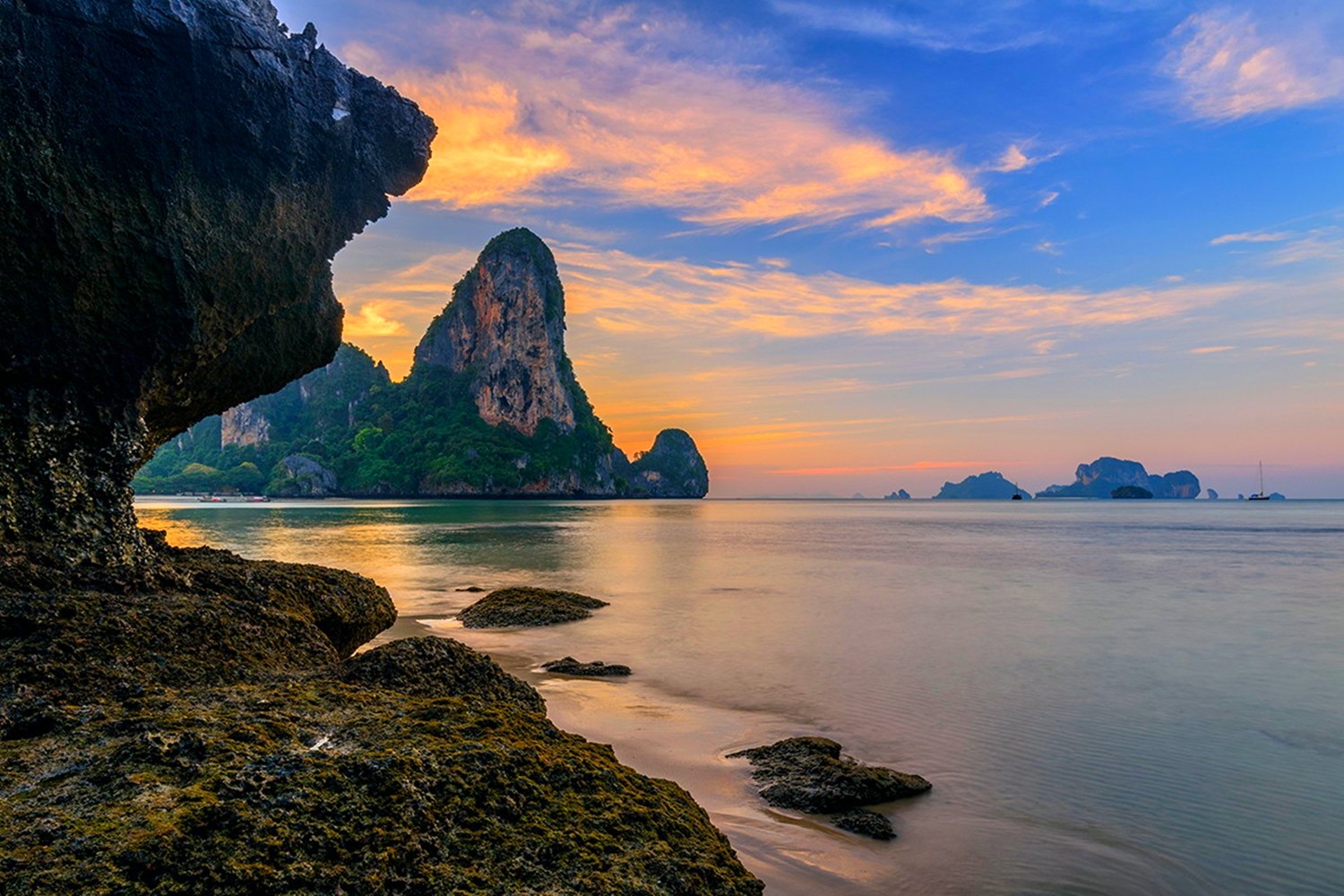 General 1500x1000 photography landscape nature tropical beach island sea sunset rocks Thailand