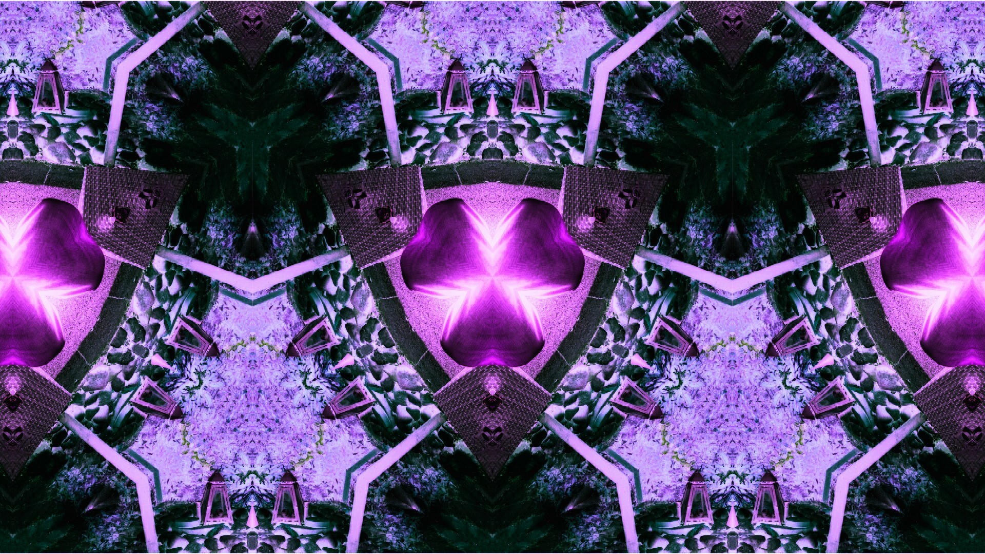 General 1920x1080 purple symmetry digital art