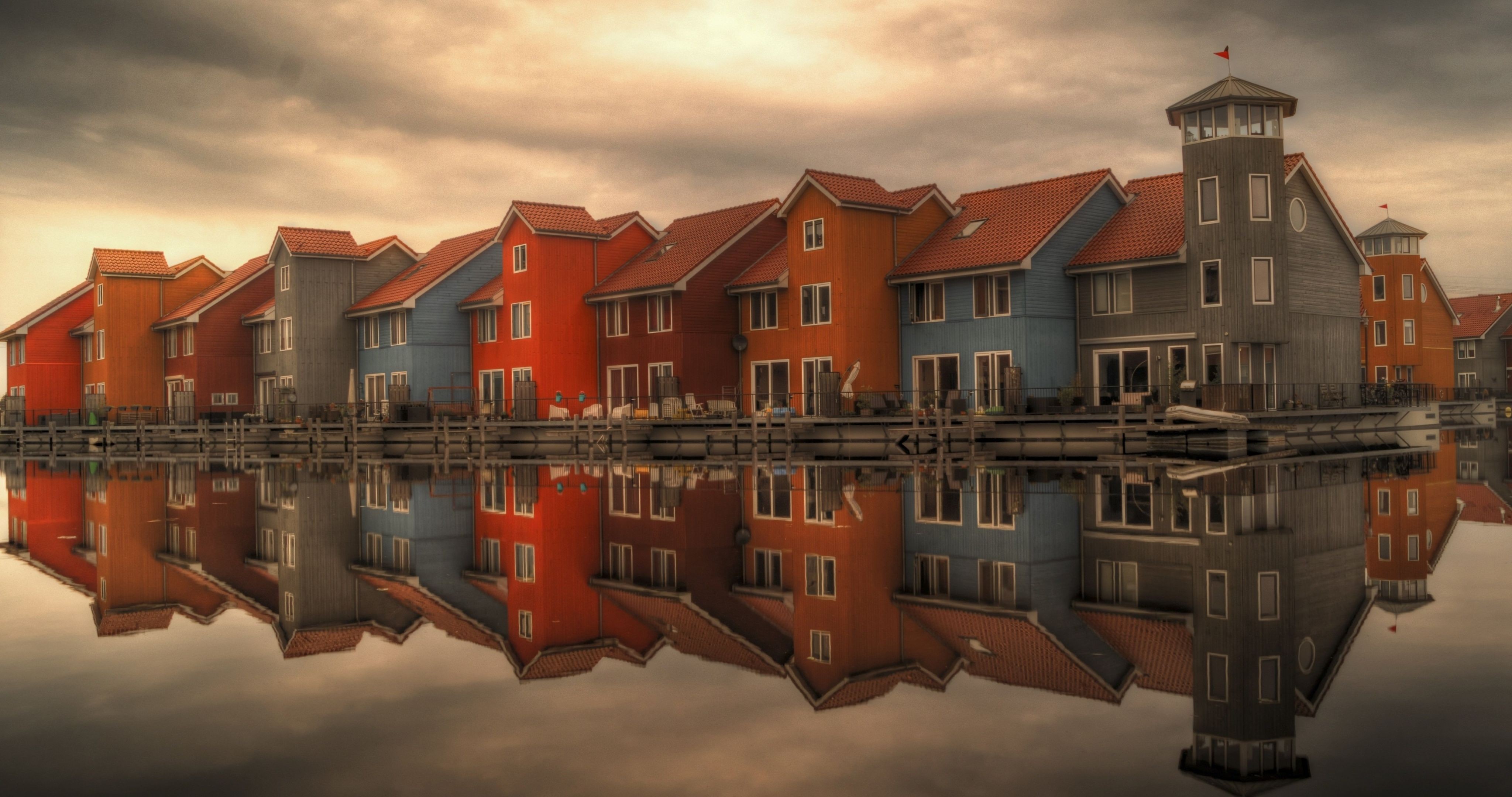 General 4096x2160 house reflection architecture