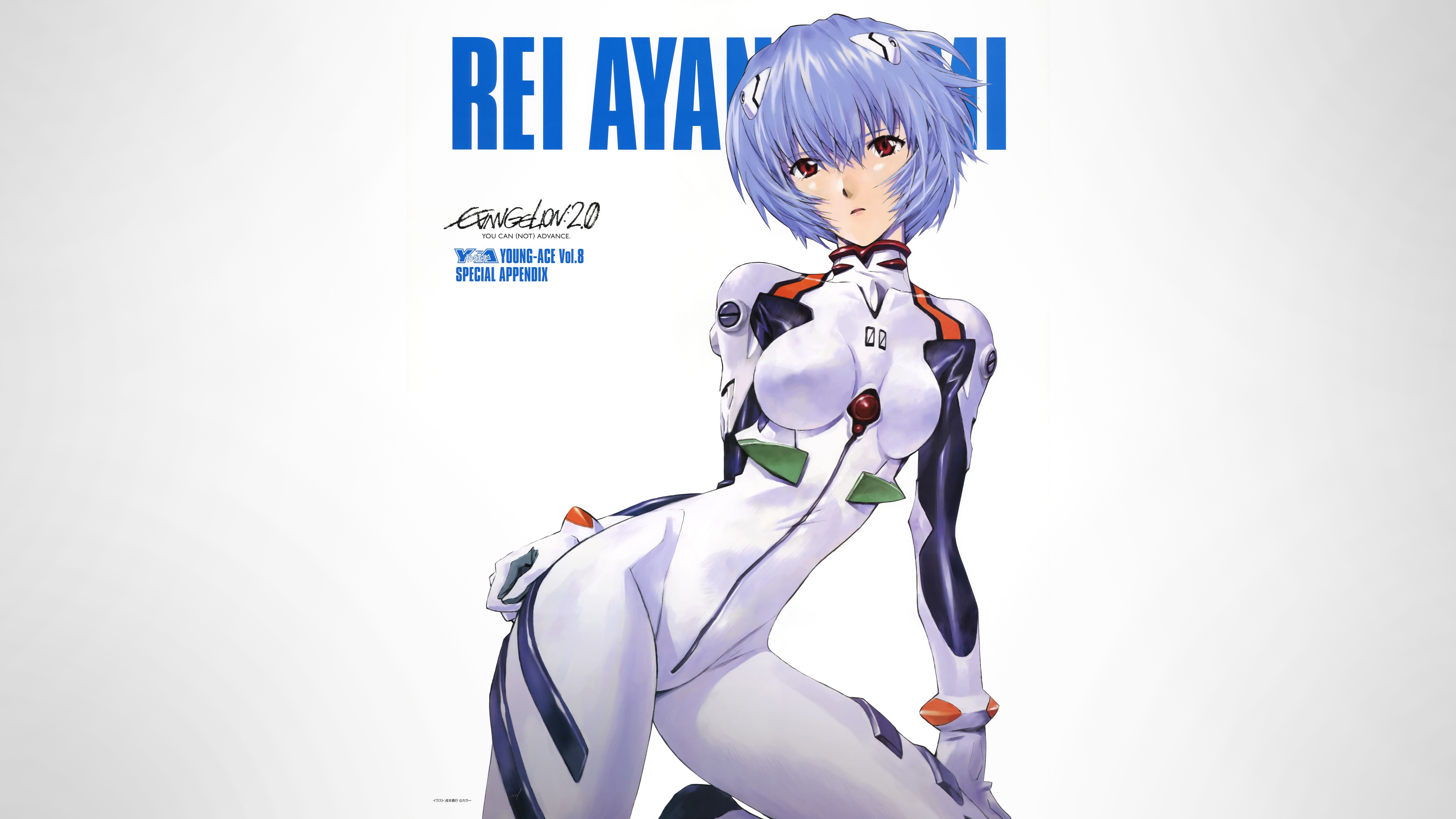 Anime 5120x2880 Neon Genesis Evangelion anime anime girls Ayanami Rei simple background