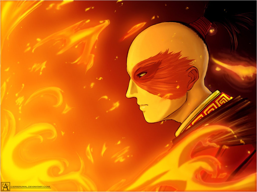 Anime 1024x768 Avatar: The Last Airbender Prince Zuko anime boys fire orange