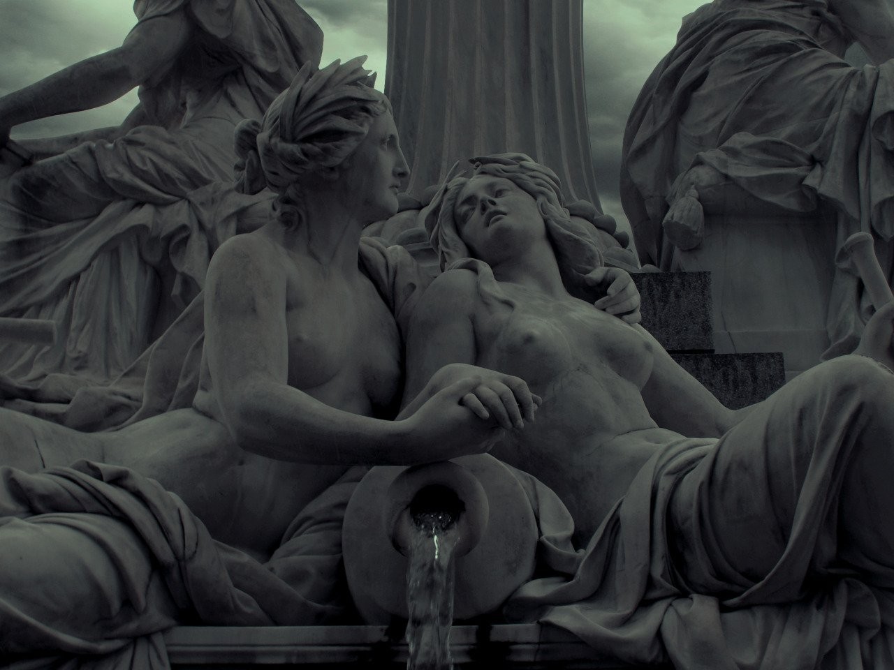 General 1280x960 Greek mythology photoshopped sculpture artwork statue monochrome low light