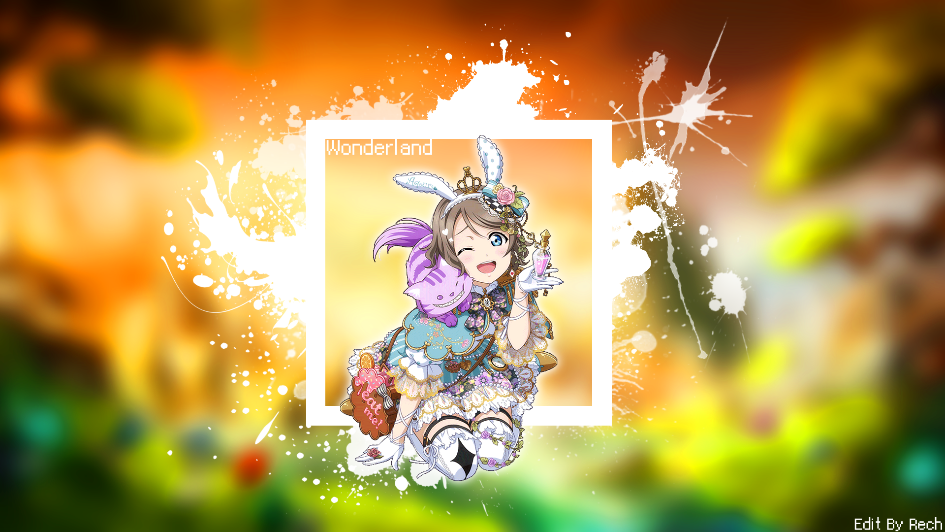 Anime 1920x1080 Love Live! Sunshine Watanabe You anime girls bunny ears