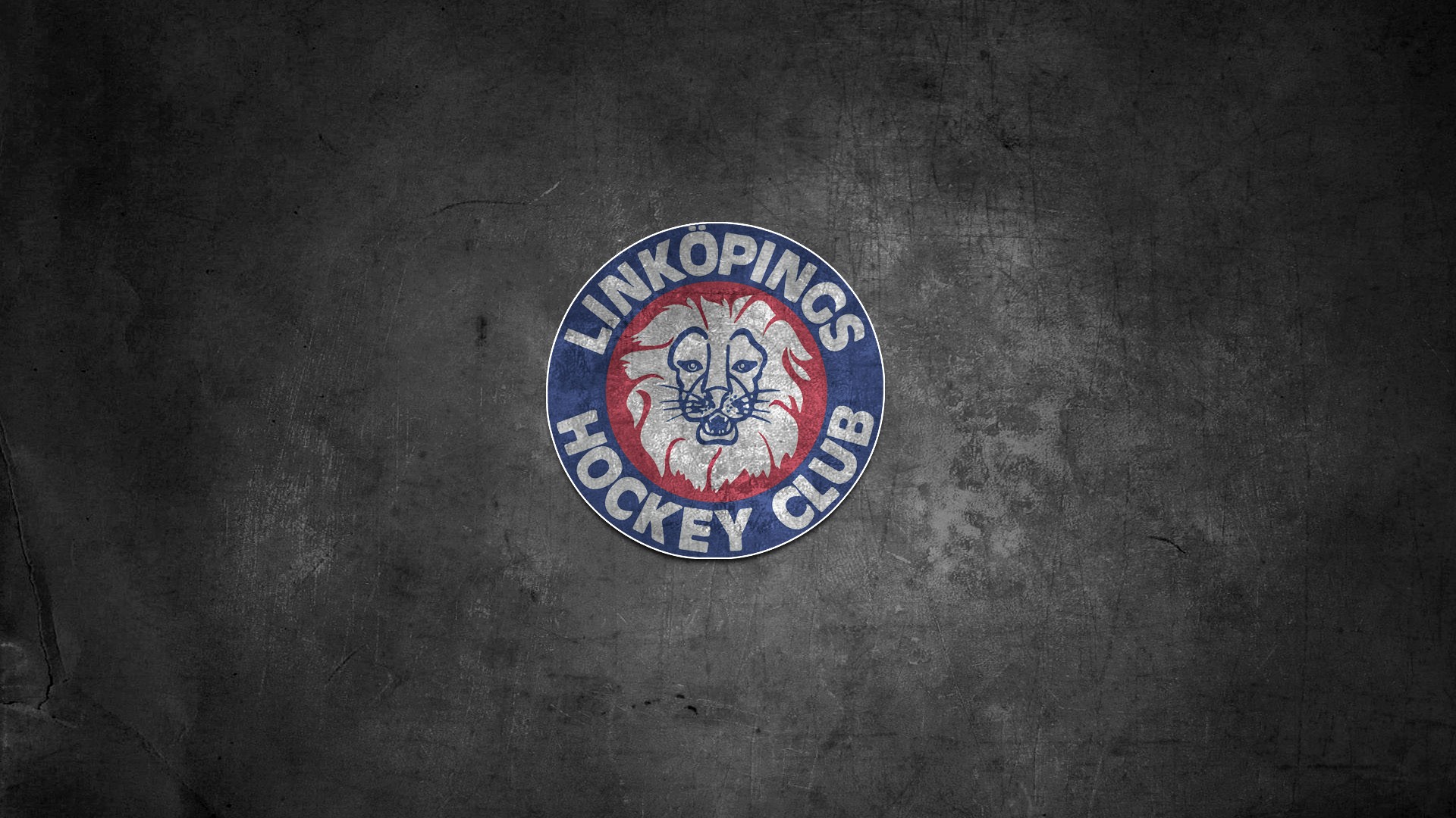 General 1920x1080 LHC Linköping Hockey SHL logo sport dark background simple background digital art