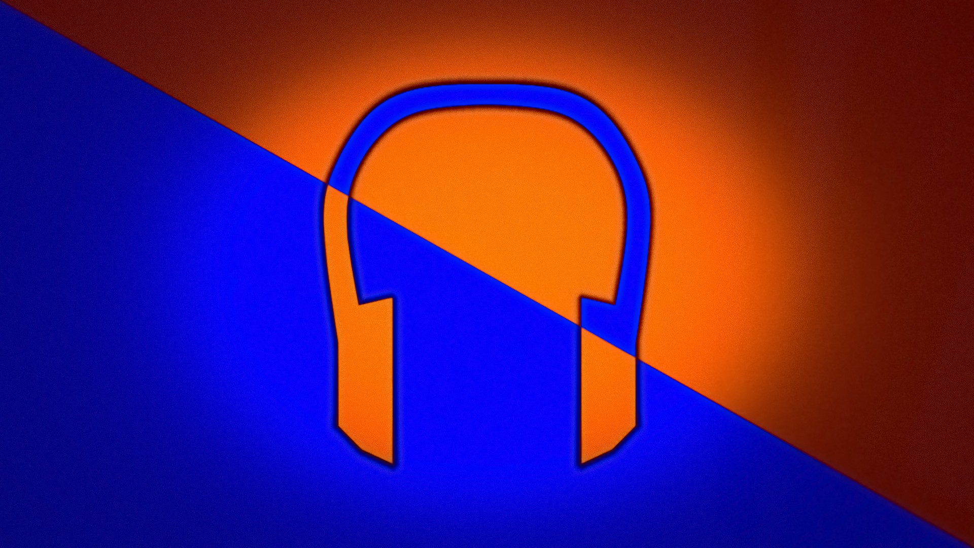 General 1920x1080 vector music headphones gradient DeviantArt digital art