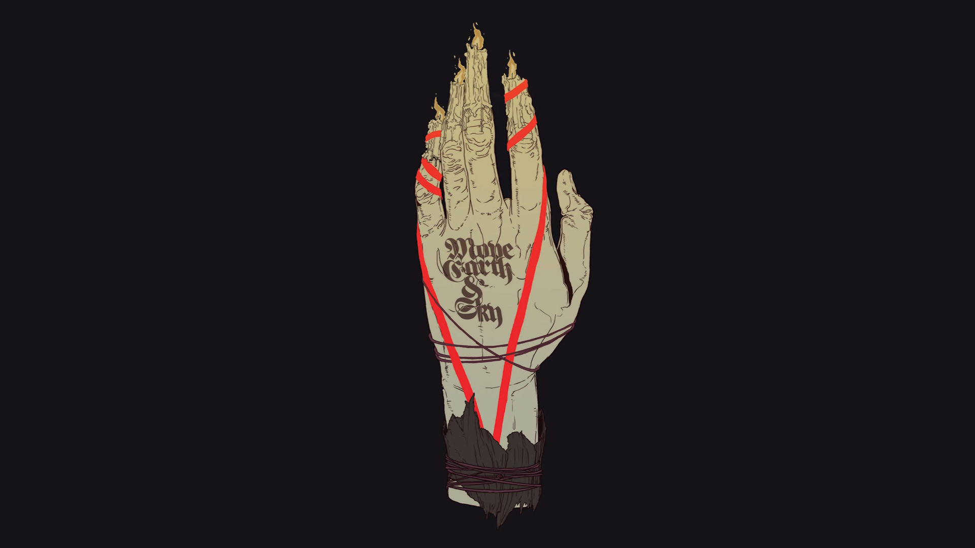General 1920x1080 Queens of the Stone Age hands simple background candles hard rock