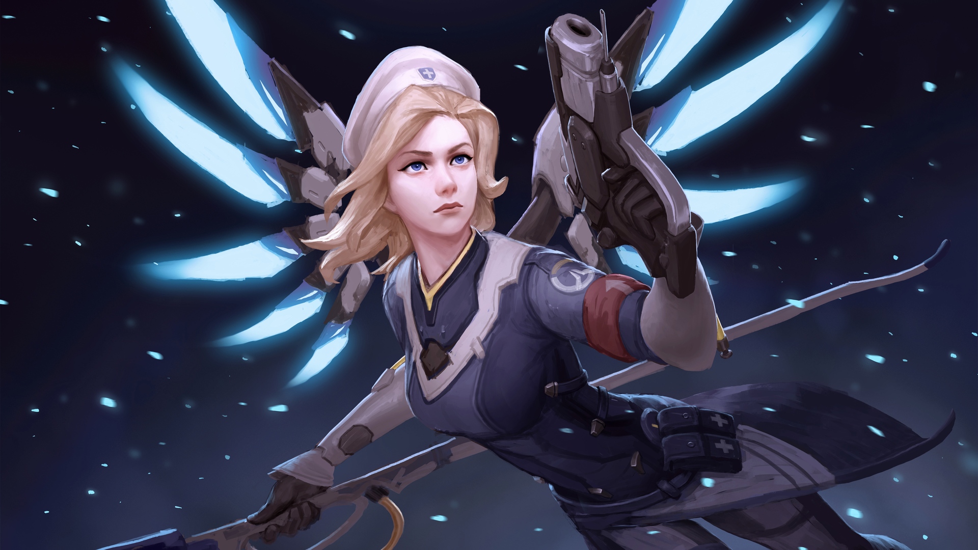 General 1920x1080 video games Overwatch Mercy (Overwatch) video game characters Blizzard Entertainment Swiss women