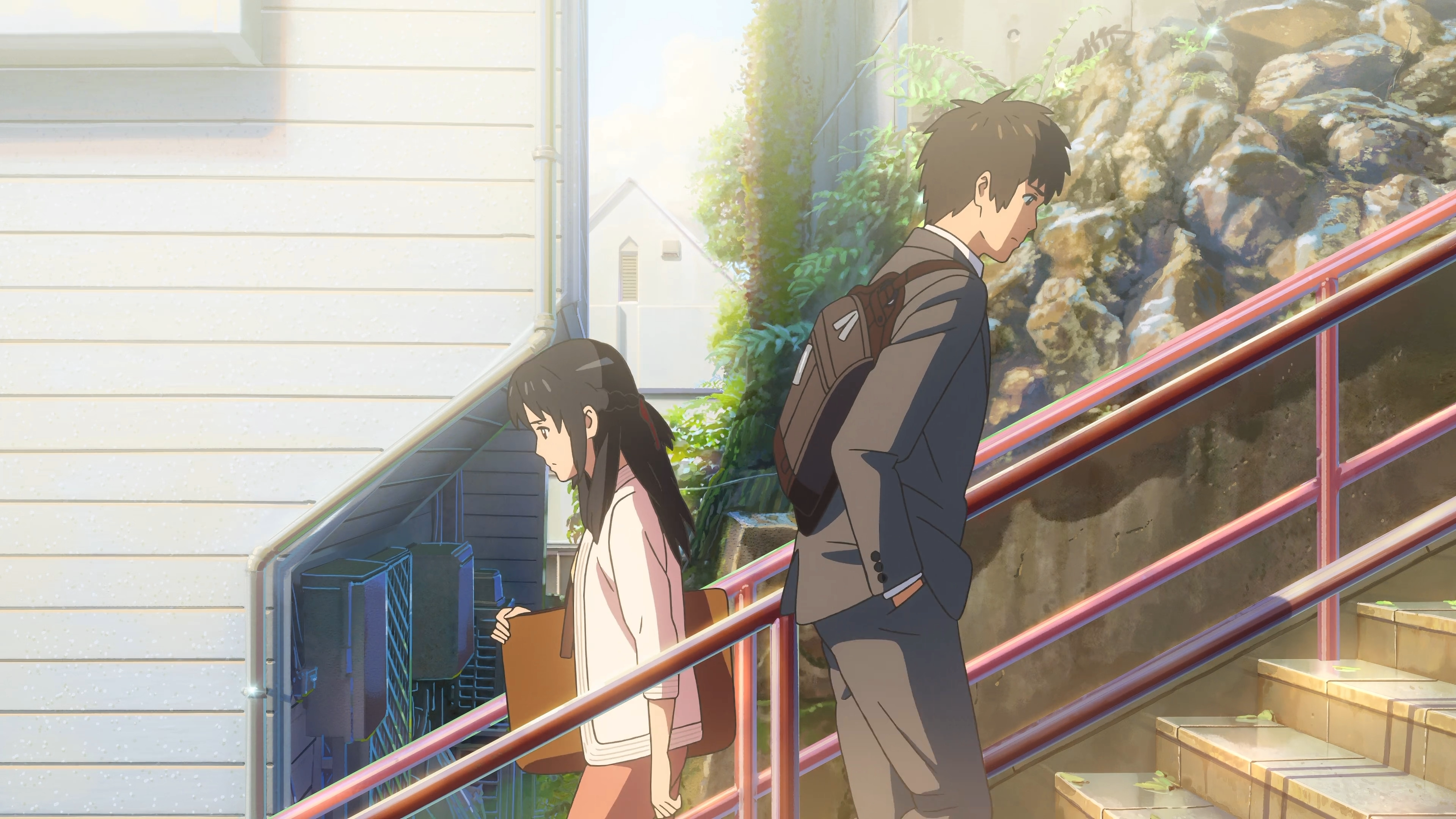 Anime 3840x2160 Makoto Shinkai  Kimi no Na Wa anime boys anime girls women men outdoors bag FORMAL men outdoors anime