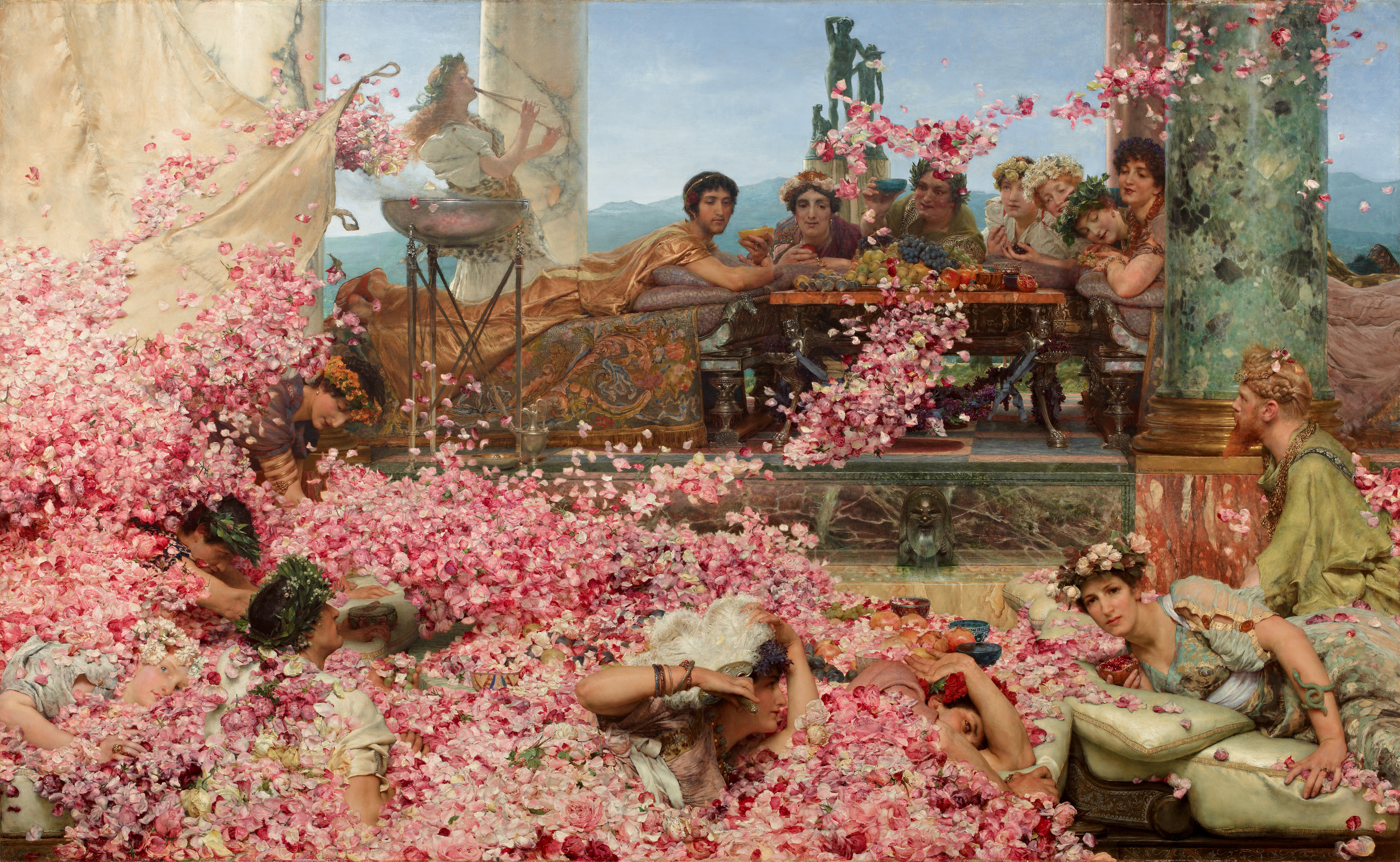 General 6000x3694 classic art Lawrence Alma-Tadema Ancient Rome rose painting artwork