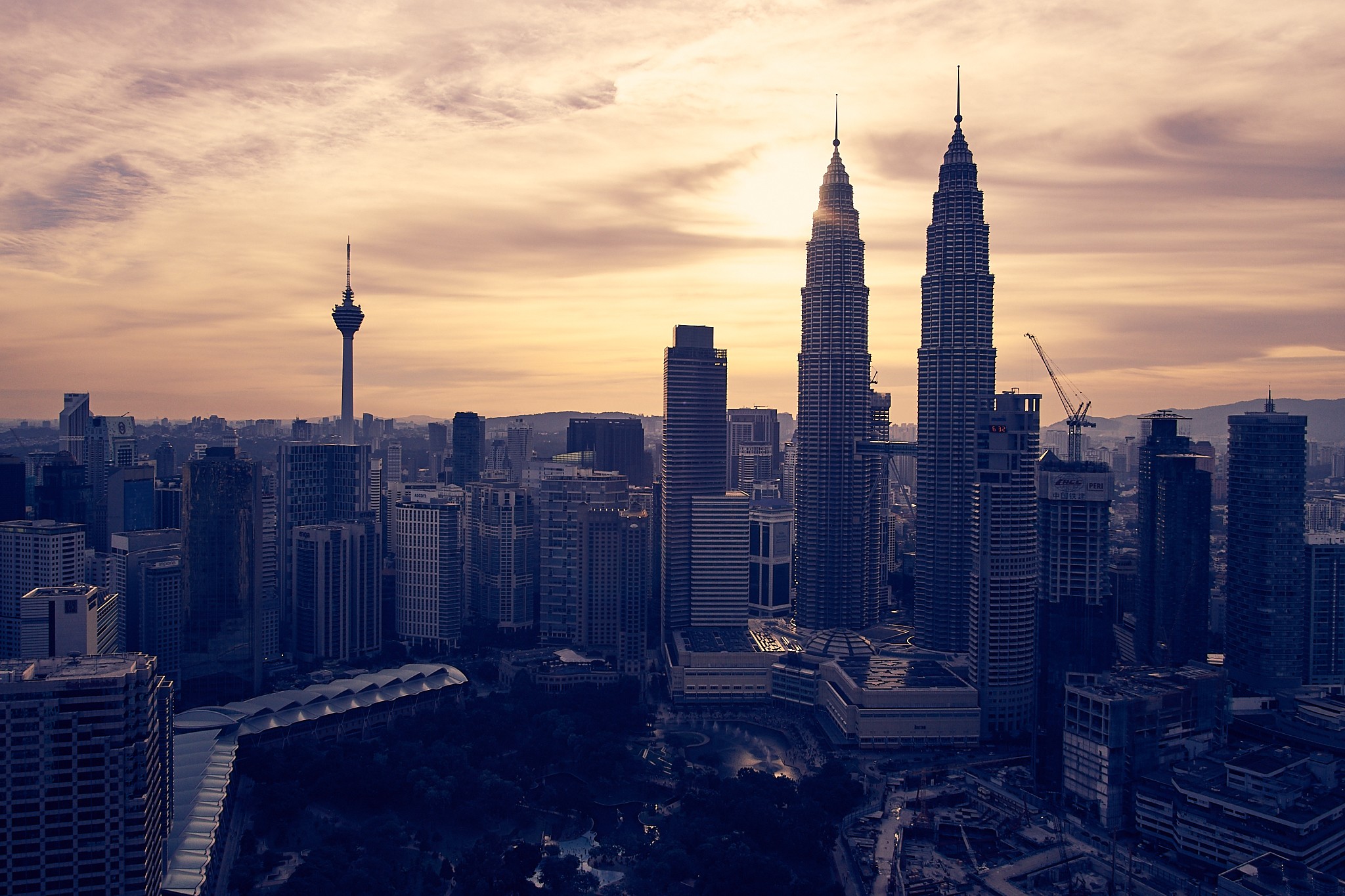 General 2048x1365 city cityscape skyscraper Malaysia Kuala Lumpur Petronas Towers Asia low light