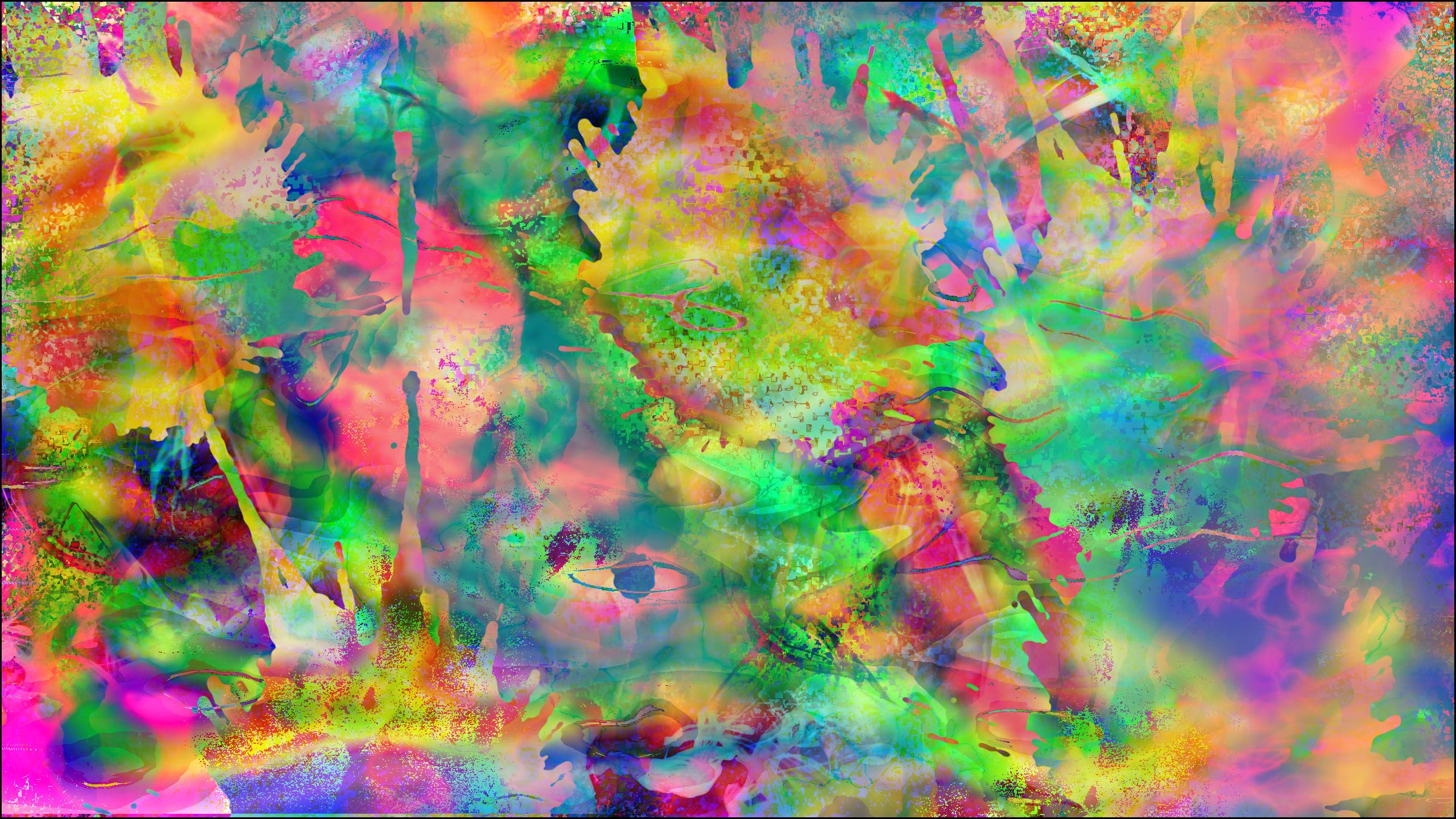 General 2560x1440 abstract LSD brightness trippy psychedelic digital art surreal artwork