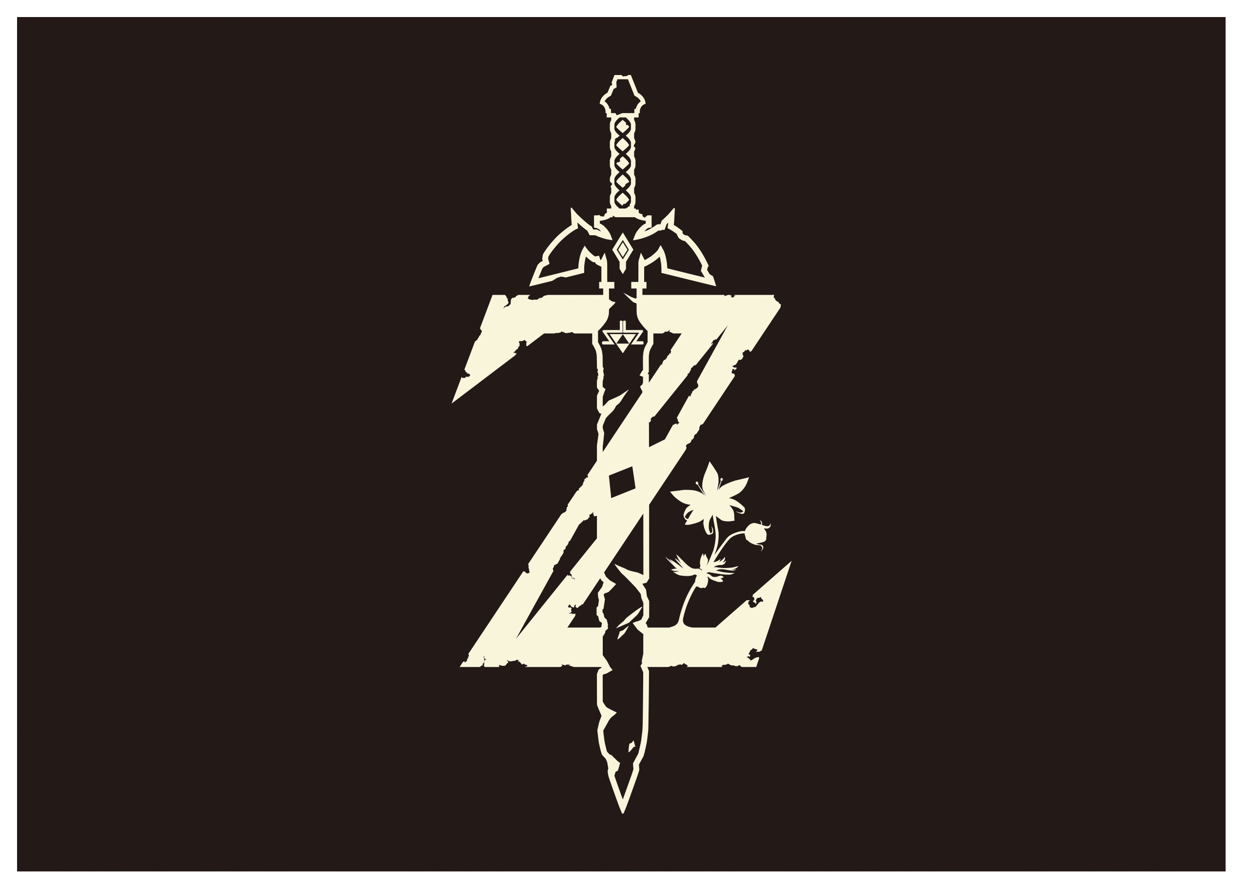 General 2551x1825 The Legend of Zelda: Breath of the Wild video games Master Sword minimalism sword brown background simple background Nintendo