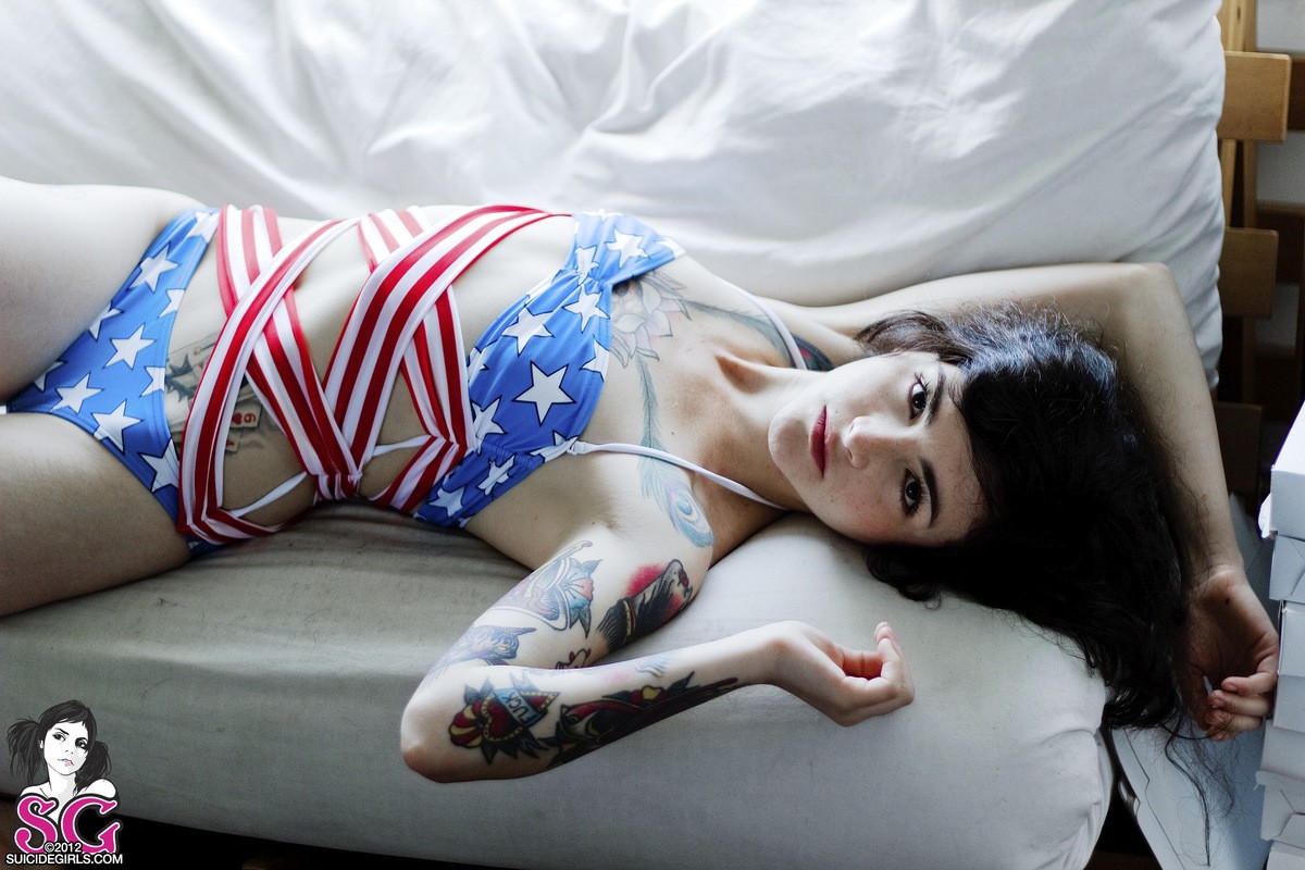 People 1200x800 Suicide Girls women brunette tattoo lying on back looking at viewer Lethal Suicide 2012 (Year) watermarked dark hair inked girls women indoors indoors model
