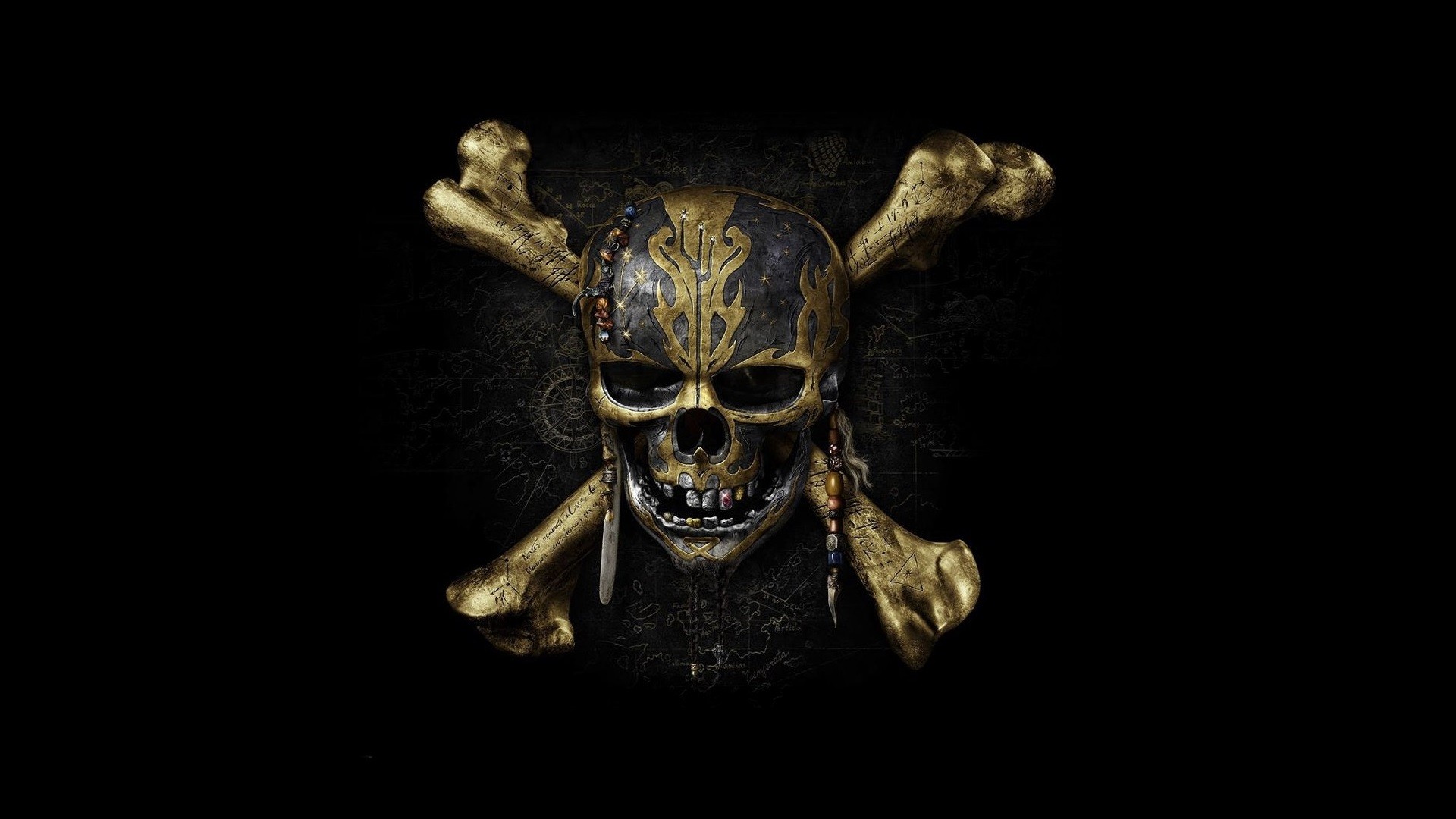 General 1920x1080 skull black background skull and bones movies