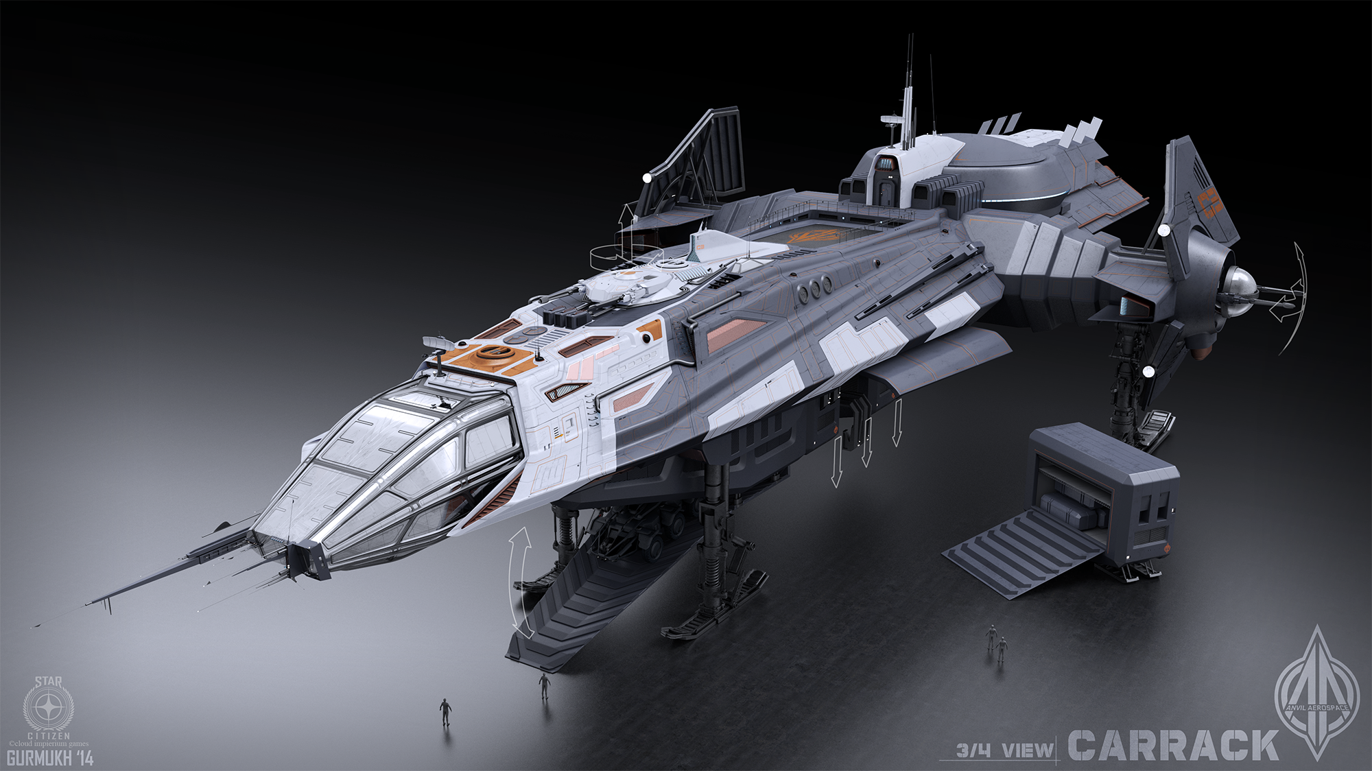 General 2000x1124 anvil aerospace Anvil Carrack Star Citizen video games CGI spaceship