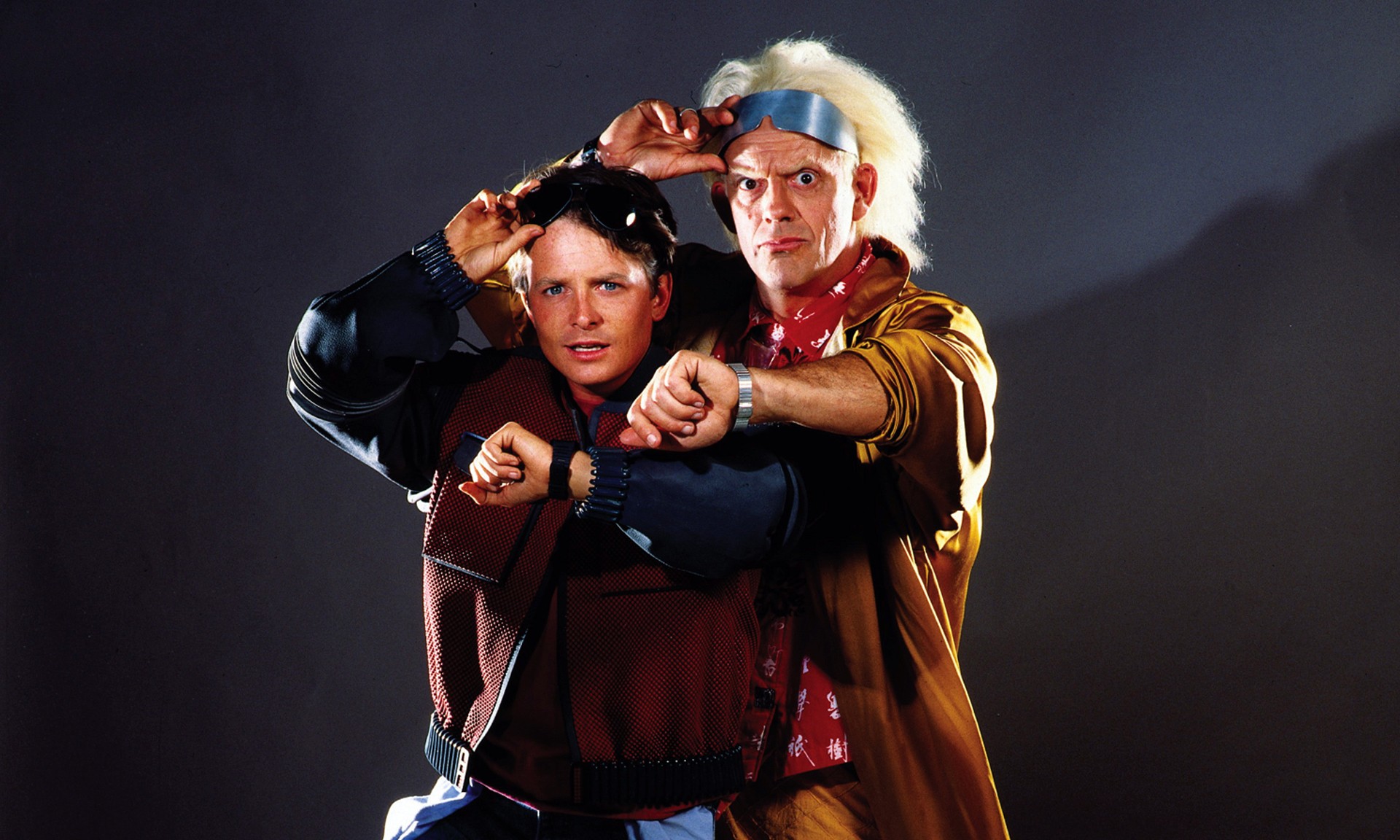 People 1920x1152 Michael J. Fox Christopher Lloyd Back to the Future Marty McFly humor movies actor men