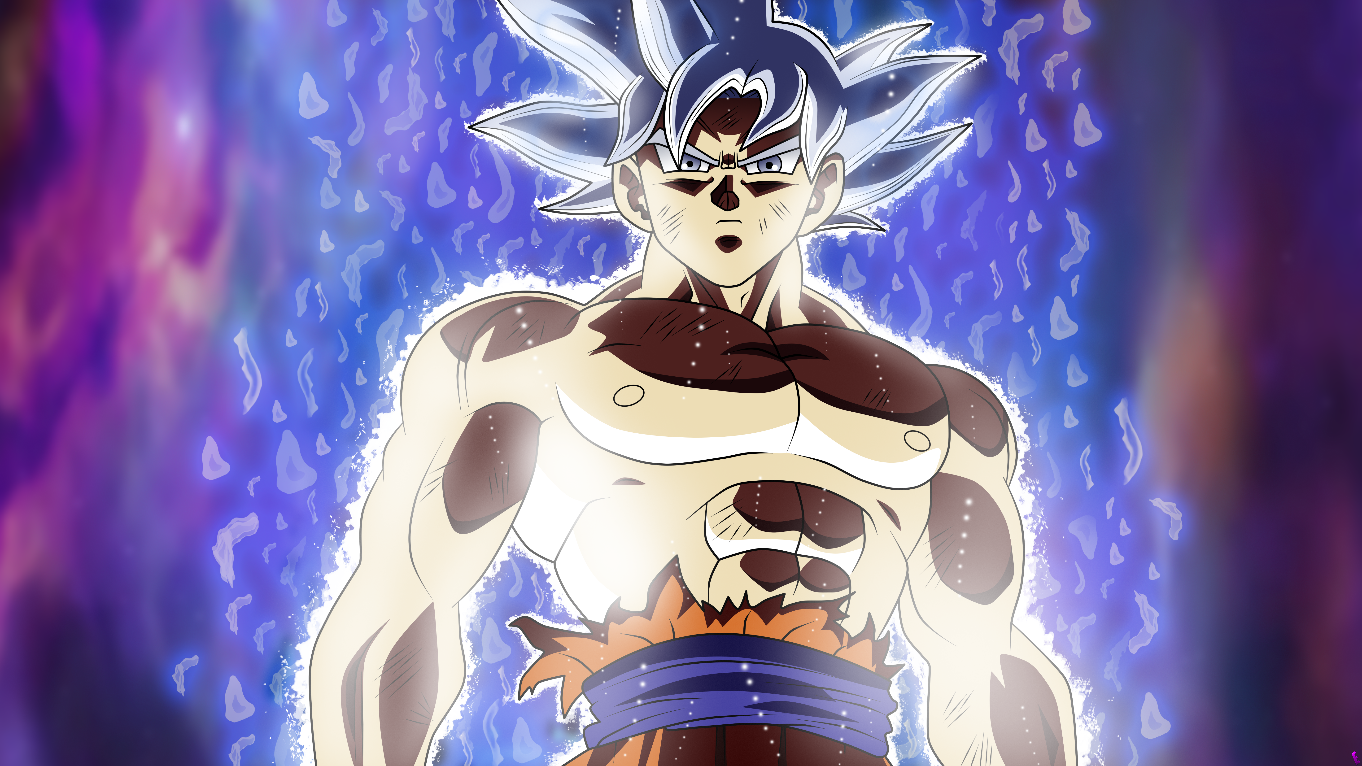 Anime 5760x3240 Dragon Ball Super Son Goku saiyan Ultra Instinct Ultra-Instinct Goku Dragon Ball