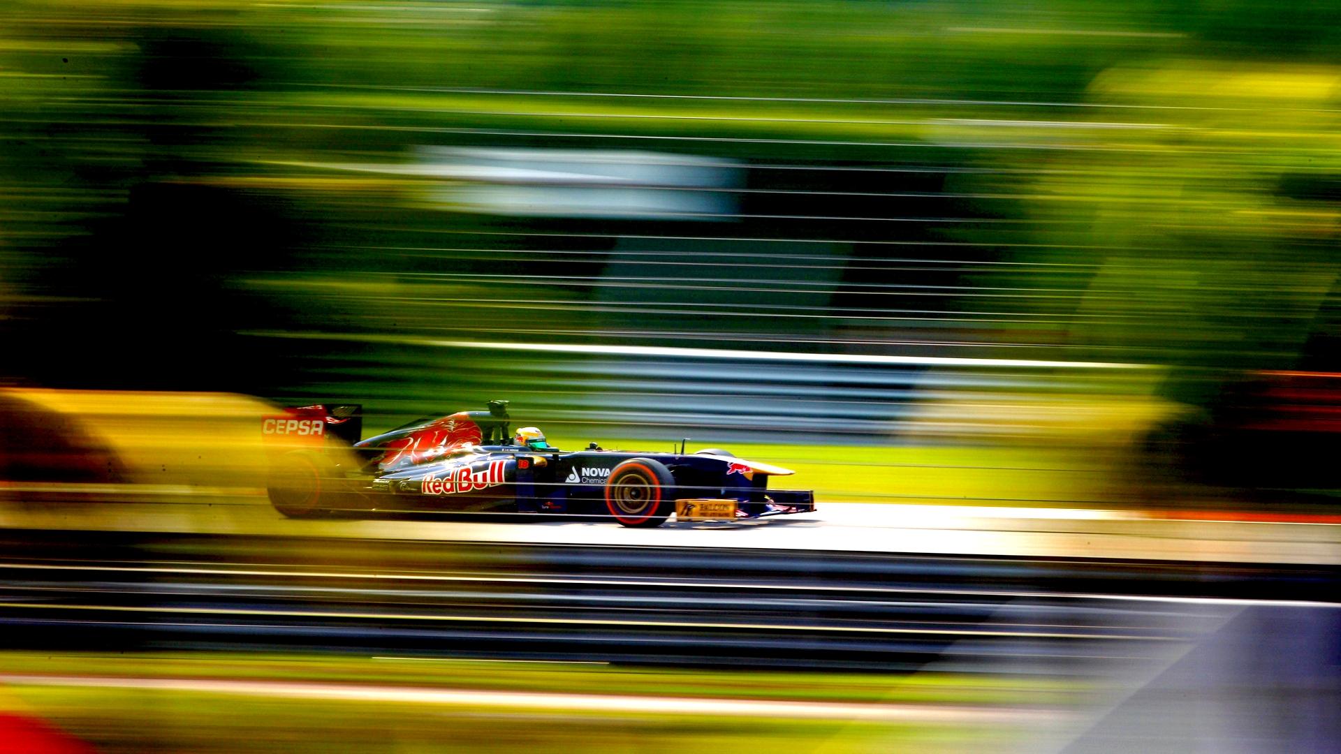 General 1920x1080 Formula 1 Red Bull Red Bull Racing car race cars racing sport motion blur green logo lines