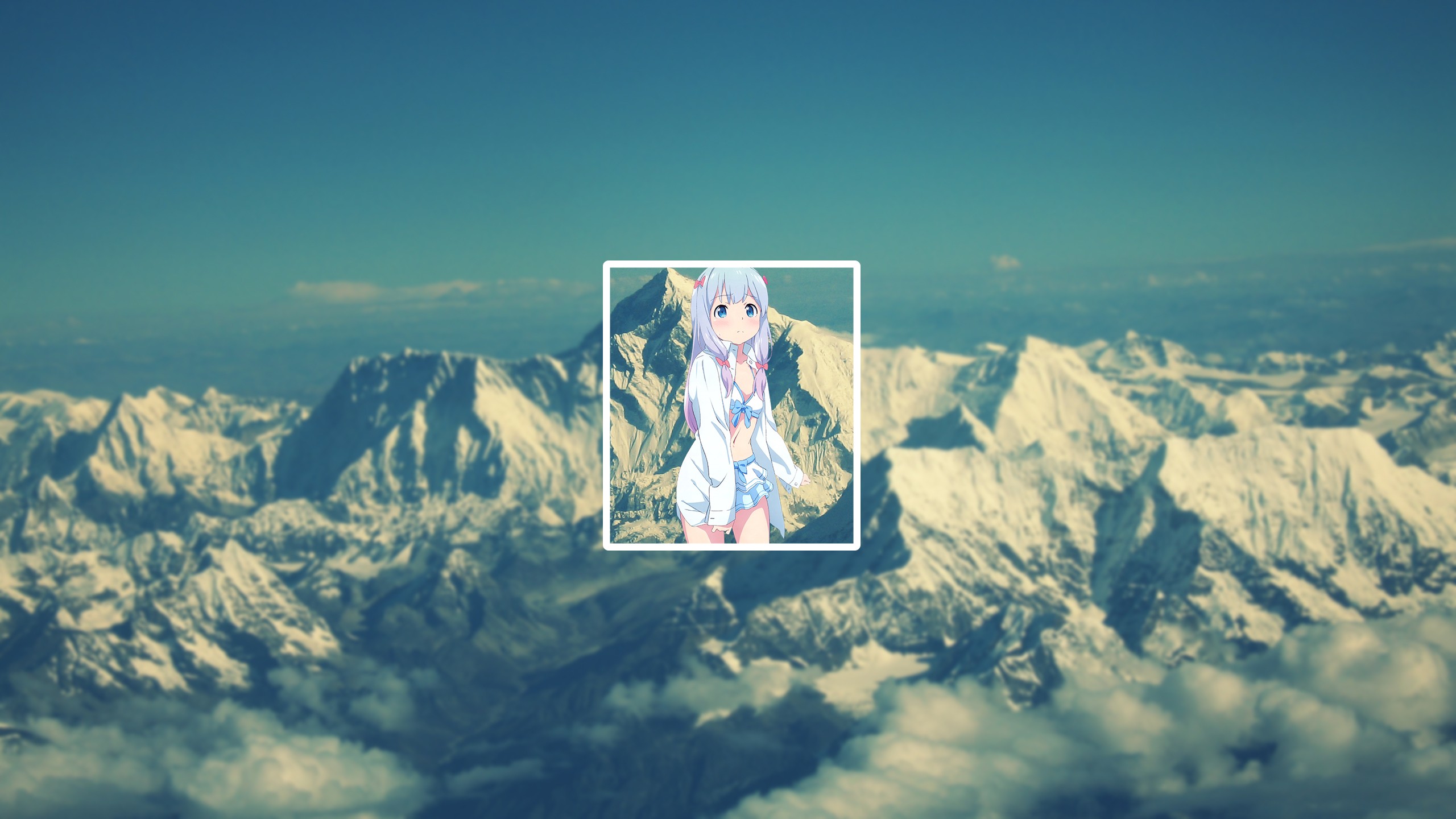 Anime 2560x1440 Eromanga-sensei loli anime Shikiyo anime girls mountains nature Mount Everest Himalayas