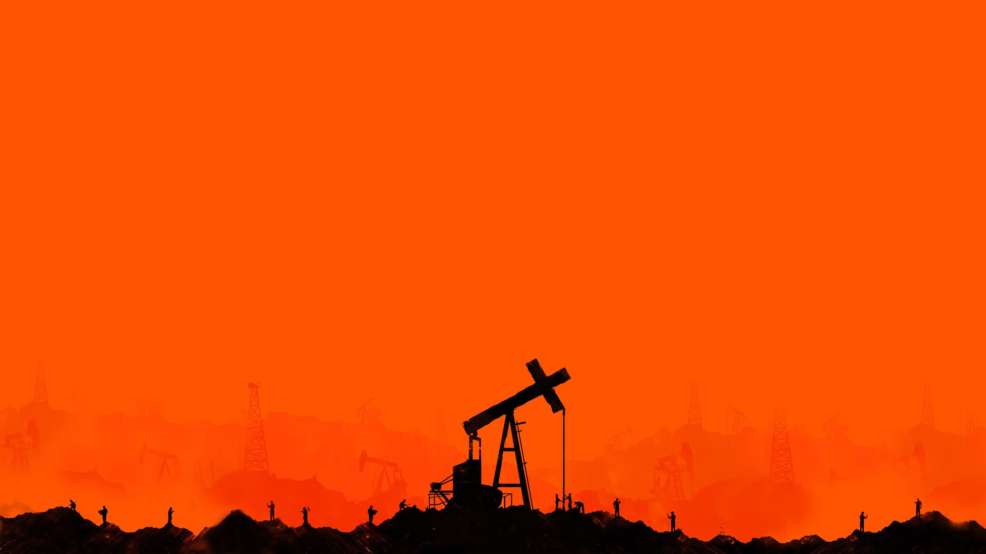 General 1920x1080 There Will be Blood movies poster movie poster cross oil pump orange orange background