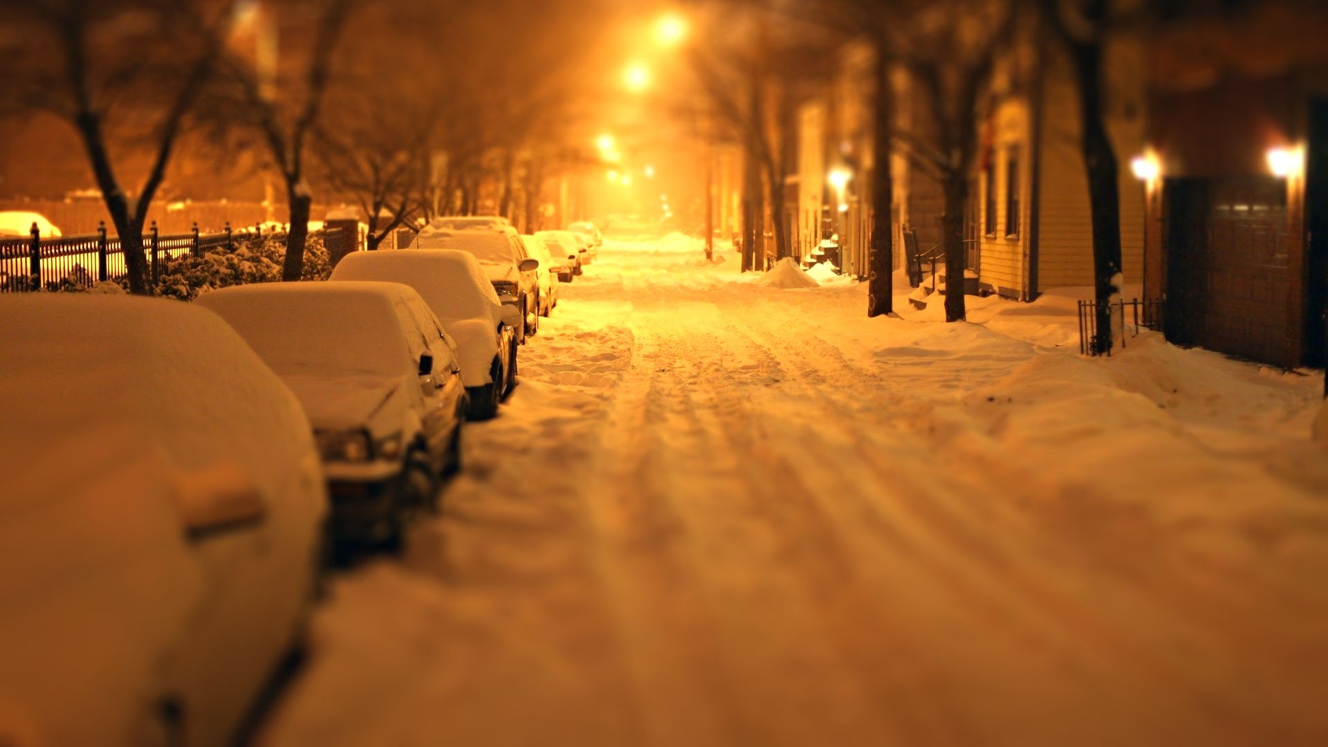 General 1920x1080 snow night car winter street street light yellow urban cold outdoors vehicle snow covered