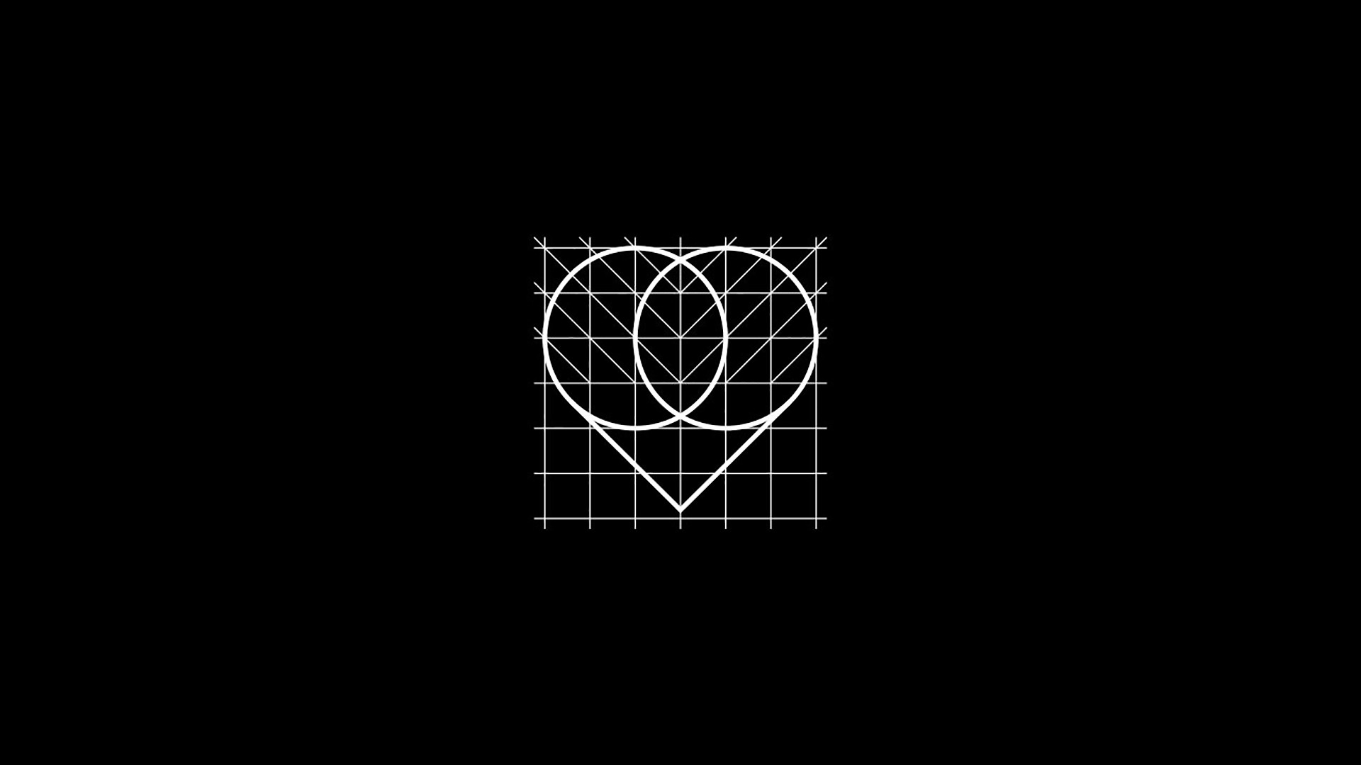 General 1920x1080 minimalism monochrome circle geometry digital art black background