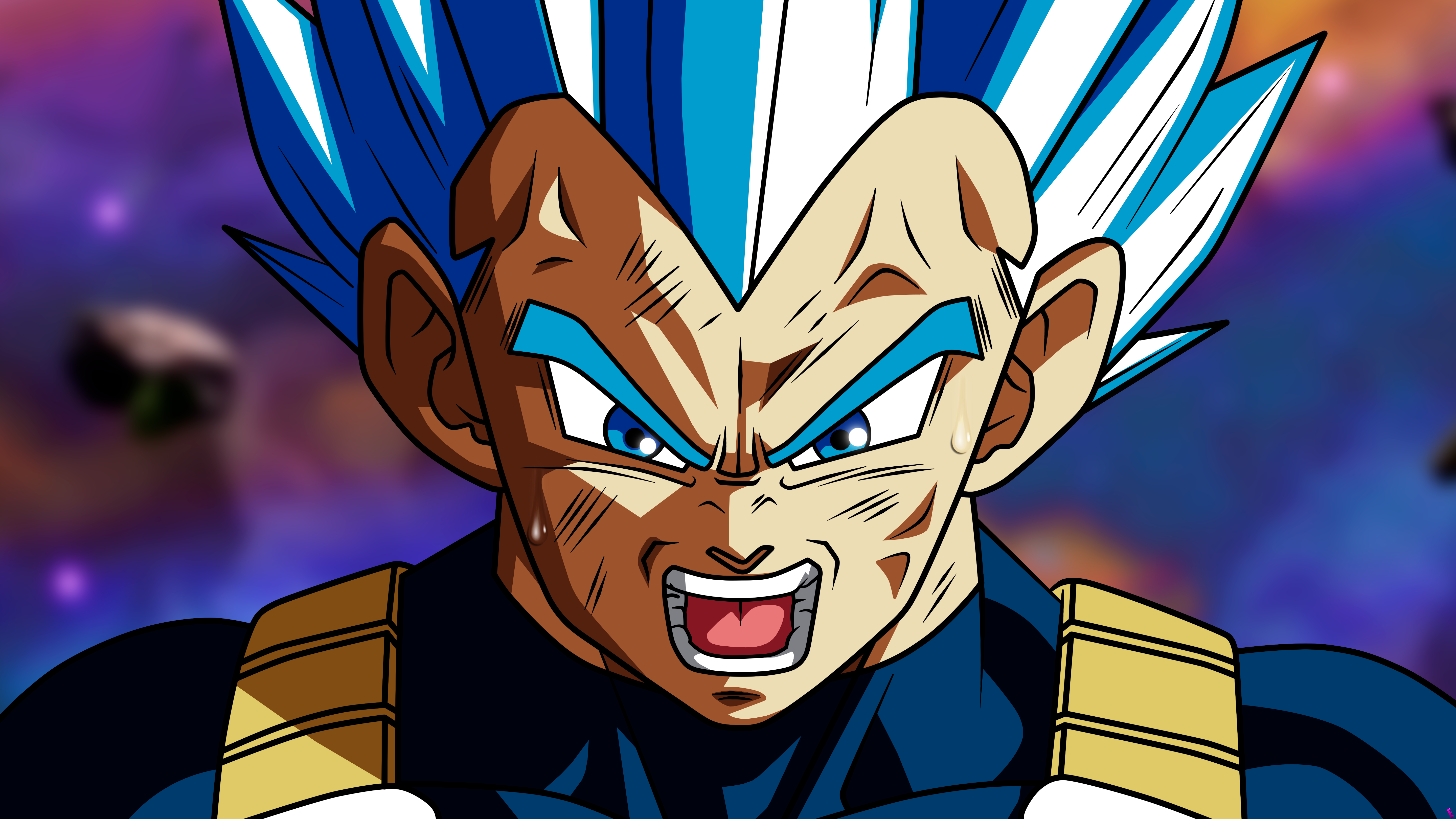 Anime 5760x3240 Vegeta Dragon Ball Super Saiyan Blue Super Saiyan Dragon Ball Super Ultra Instinct angry anime boys blue hair face anime