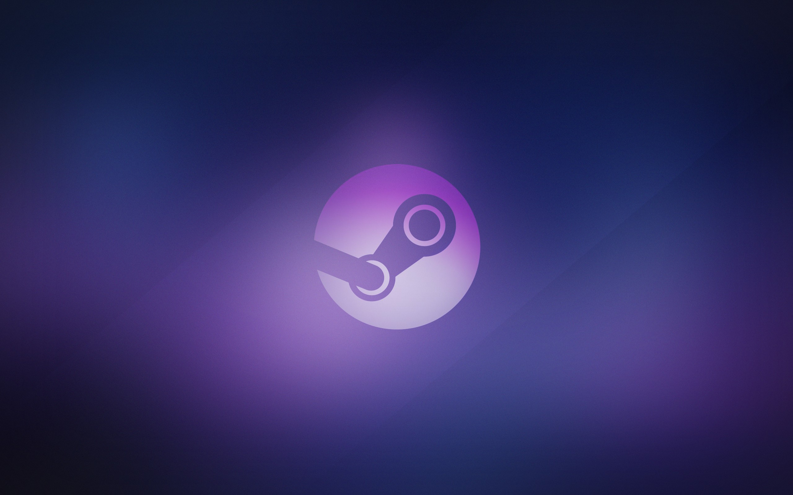 General 2560x1600 Steam (software) PC Master  Race purple logo gradient DeviantArt digital art simple background