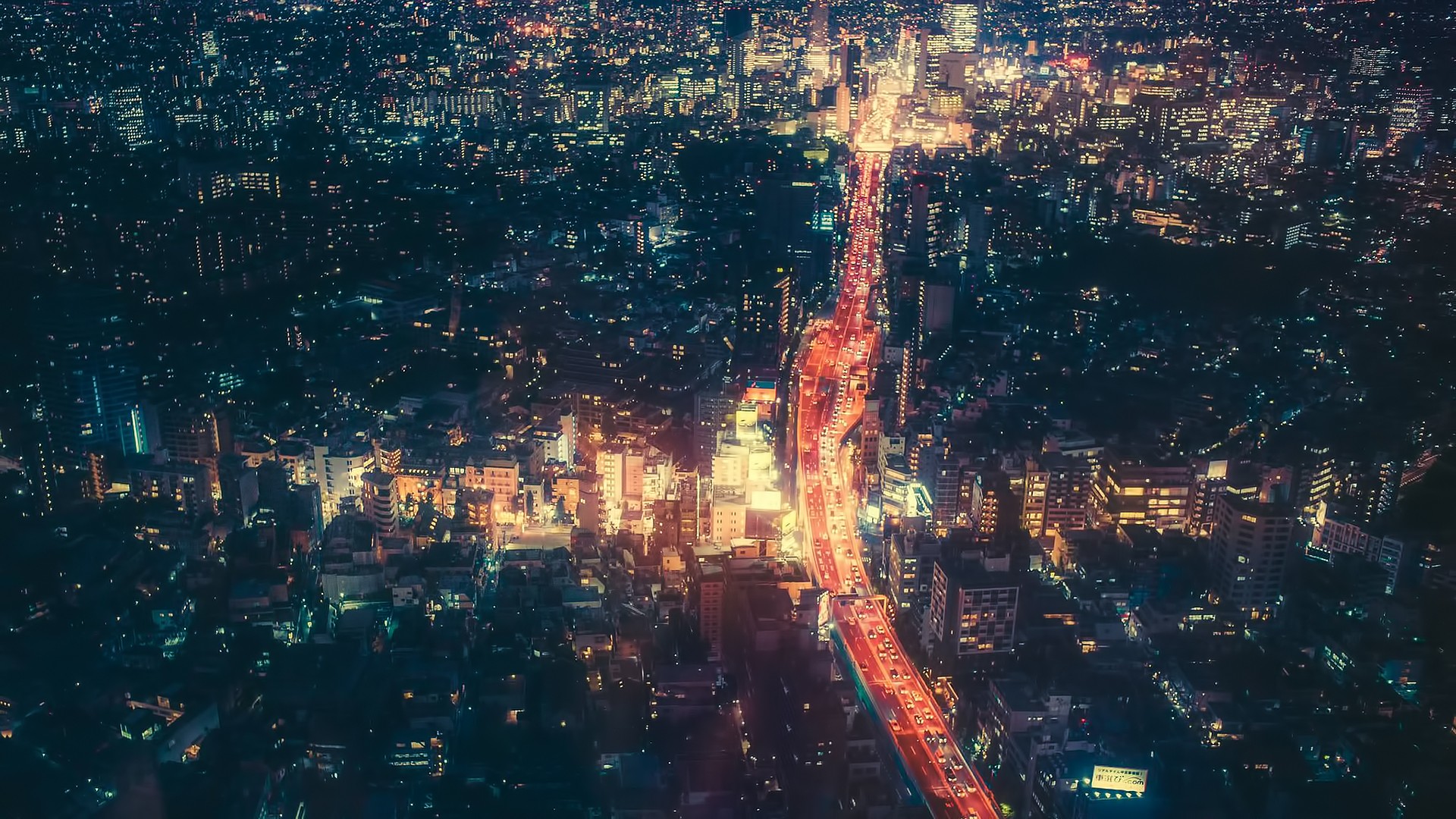 General 1920x1080 night Tokyo road traffic cityscape city city lights Asia Japan