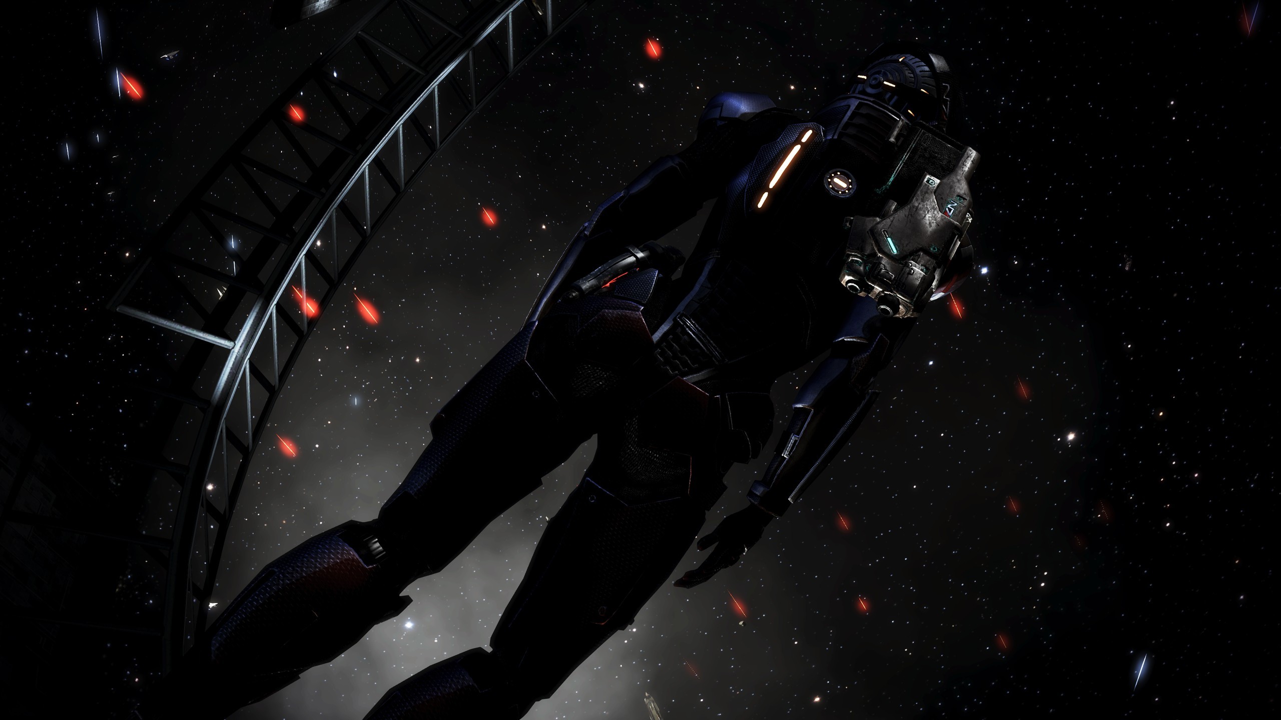 General 2560x1440 fantasy art space video games Mass Effect stars Mass Effect 2 Commander Shepard PC gaming science fiction