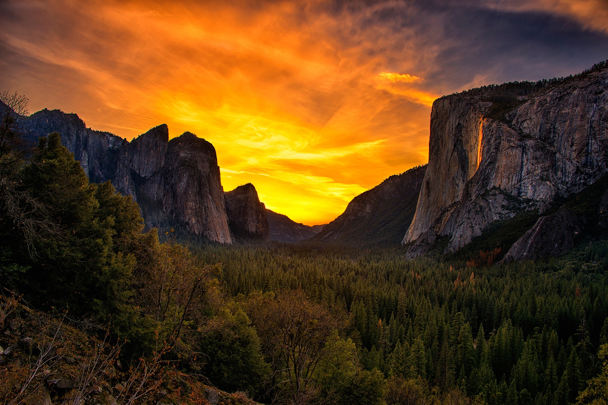 General 2048x1367 landscape Yosemite National Park sunset USA El Capitan California sky nature