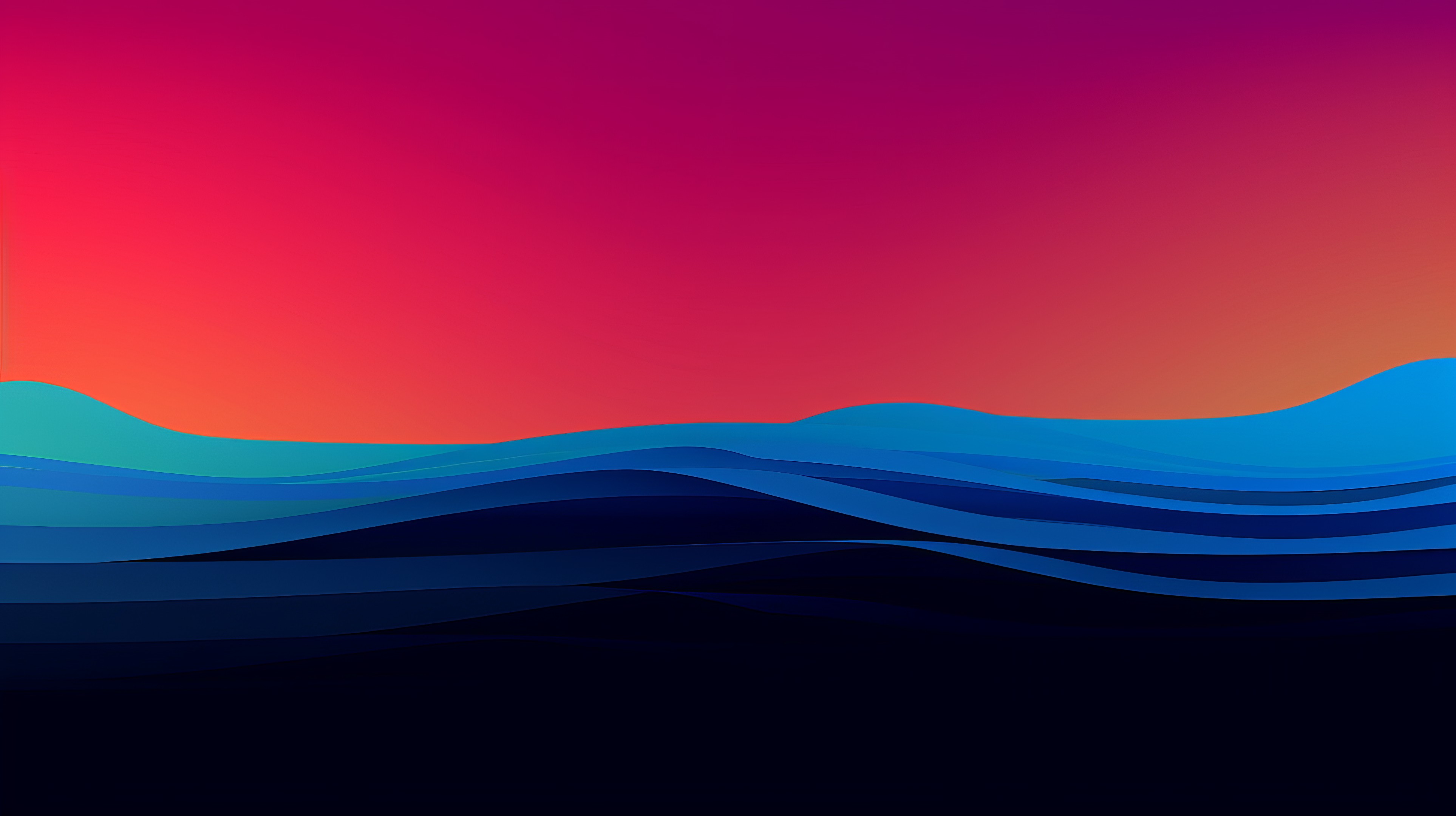 General 3854x2160 AI art minimalism sea sunset simple background