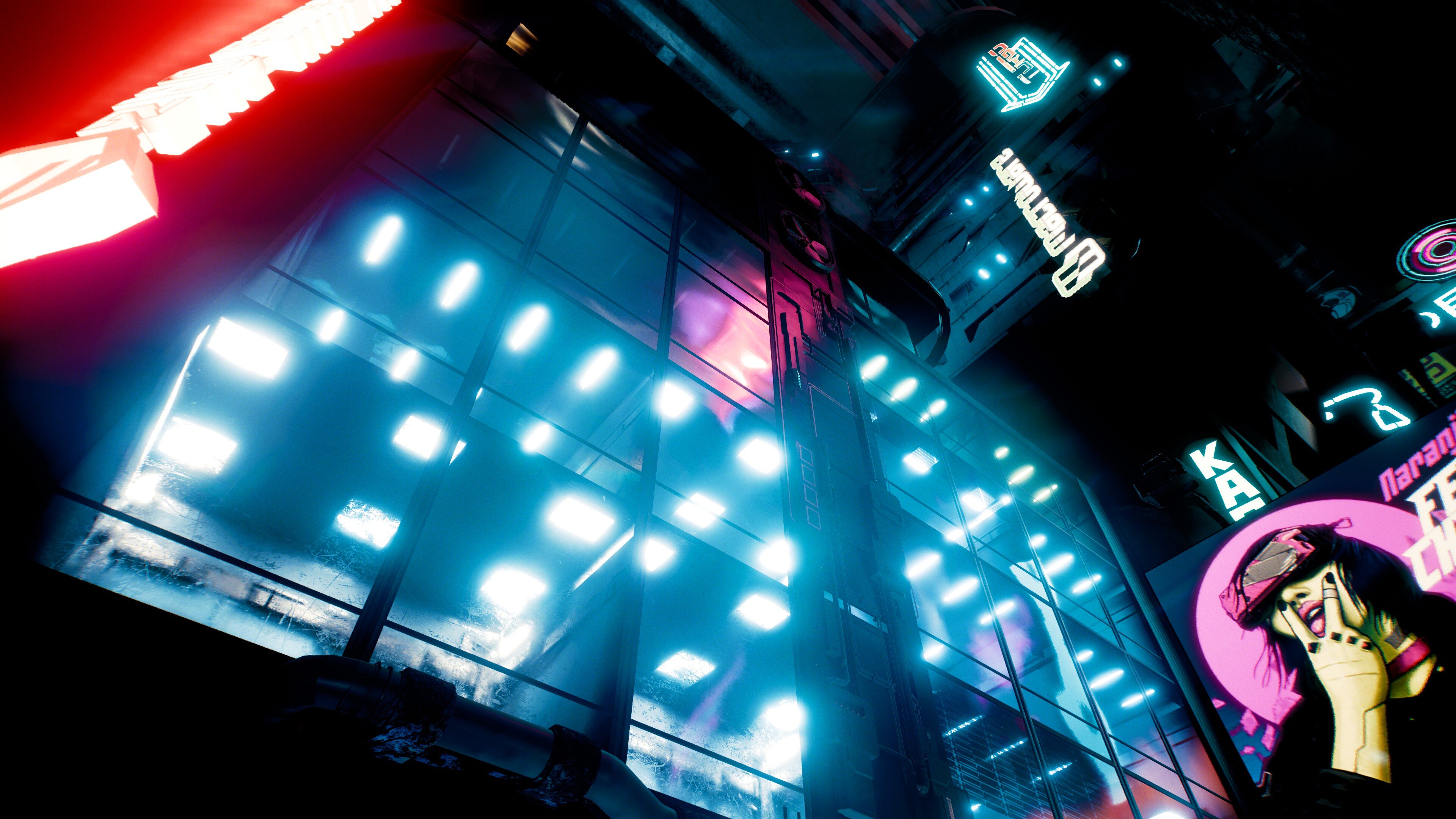 General 3840x2160 Cyberpunk 2077 cyberpunk city lights video game art video games neon lights