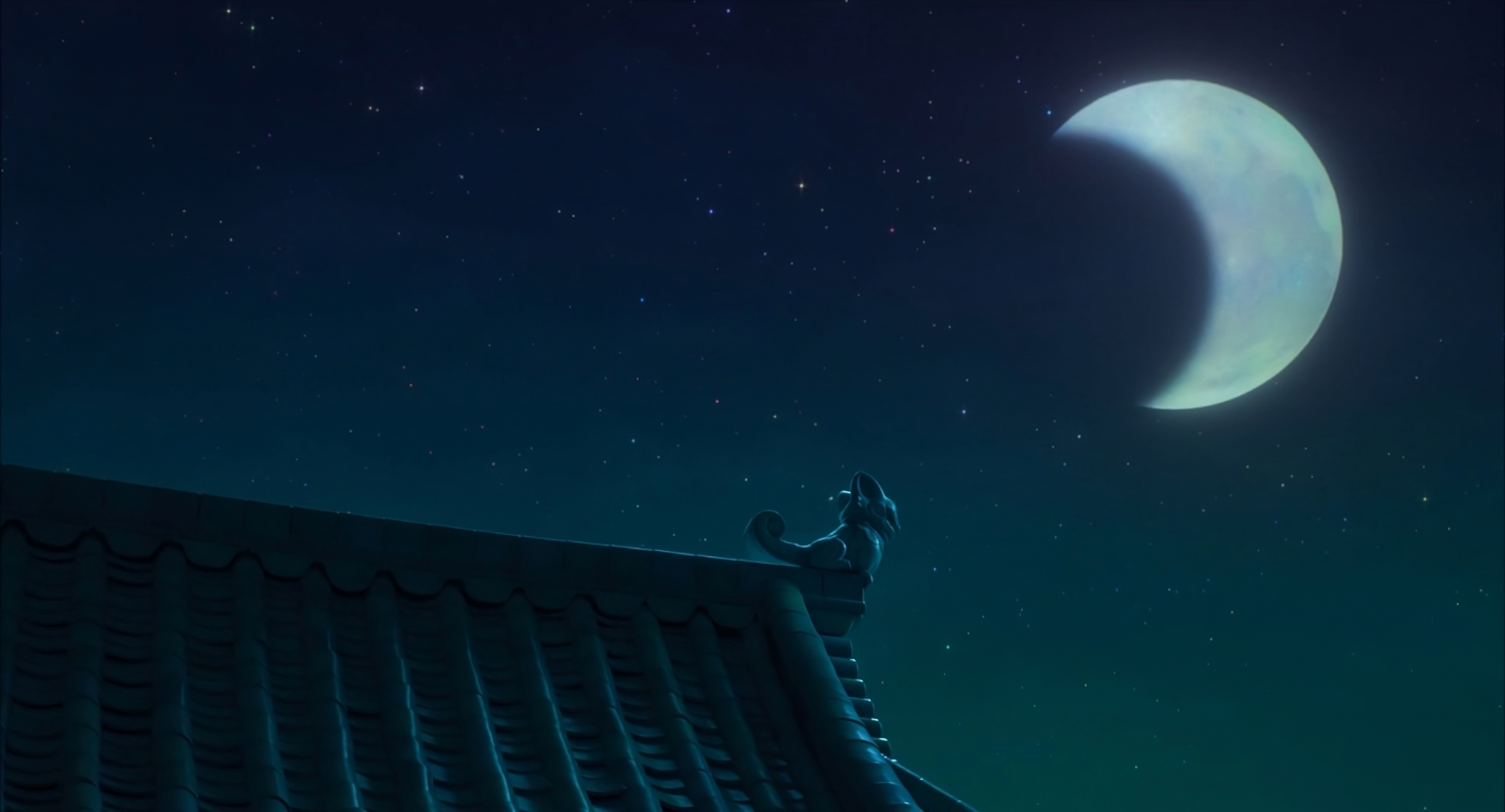 General 3840x2072 turning red Pixar Animation Studios Chinese architecture Moon statue red panda animation
