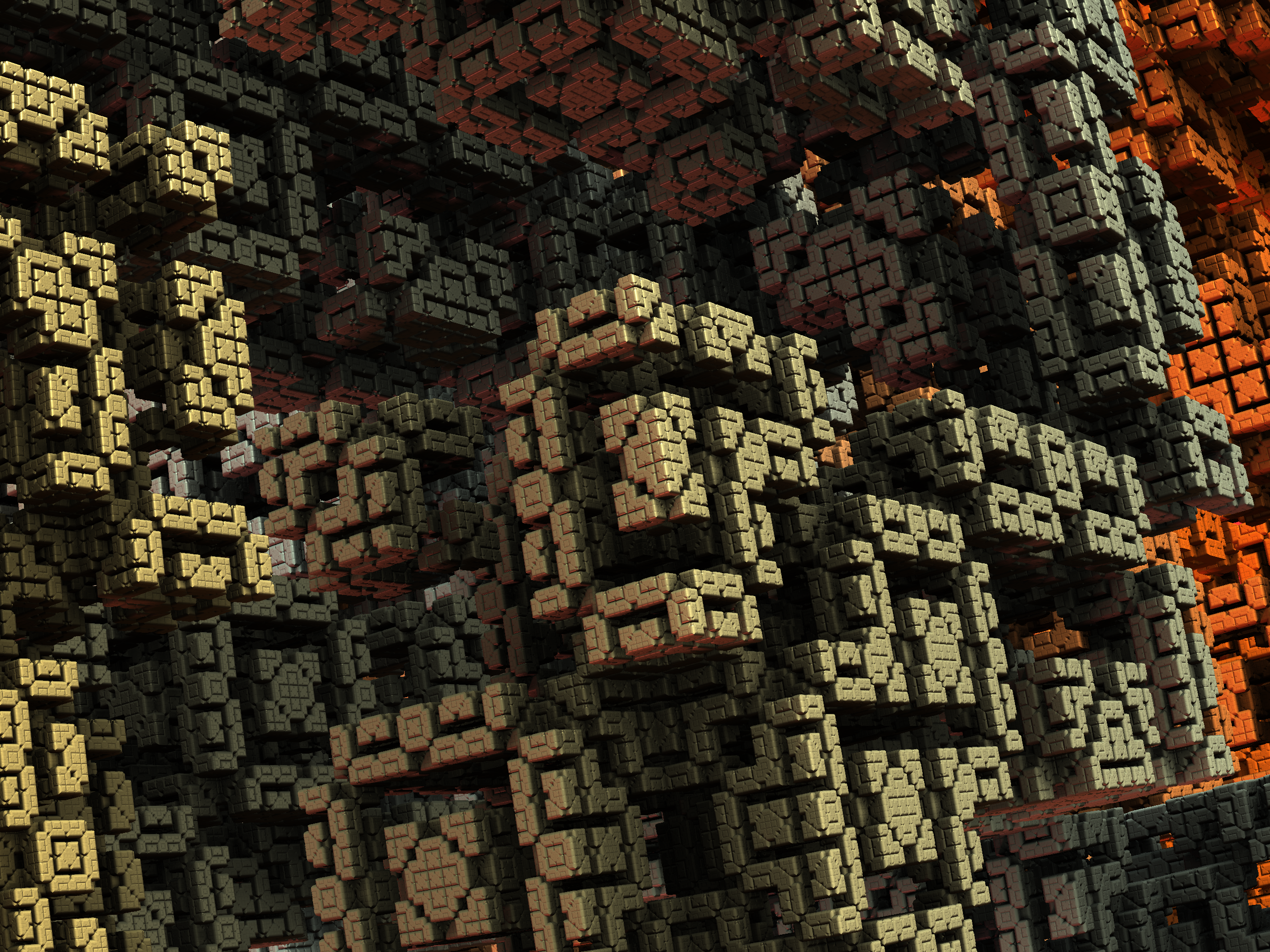 General 2560x1920 Menger sponge fractal CGI Mandelbulb 3D structure