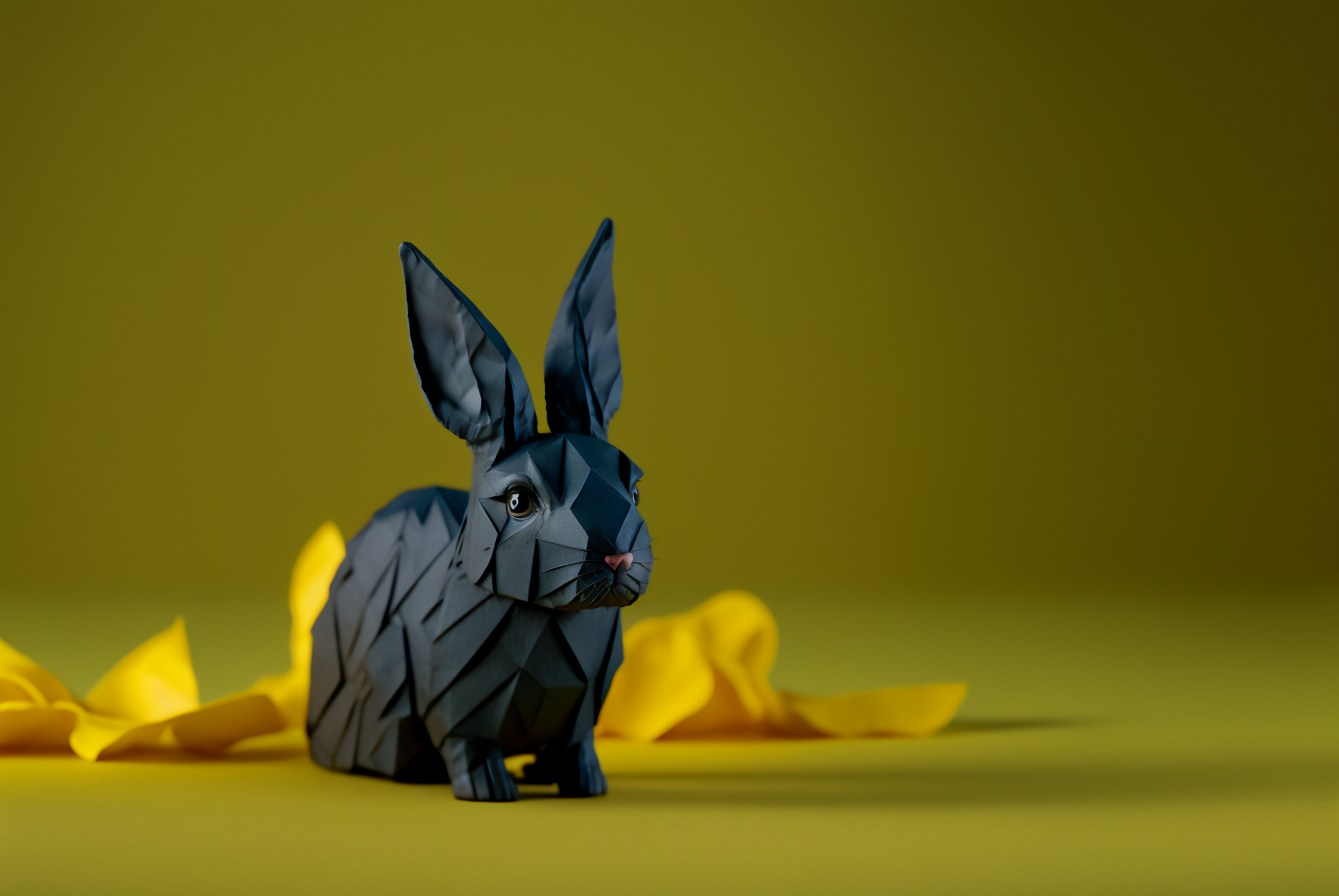 General 3060x2048 AI art rabbits origami animals digital art