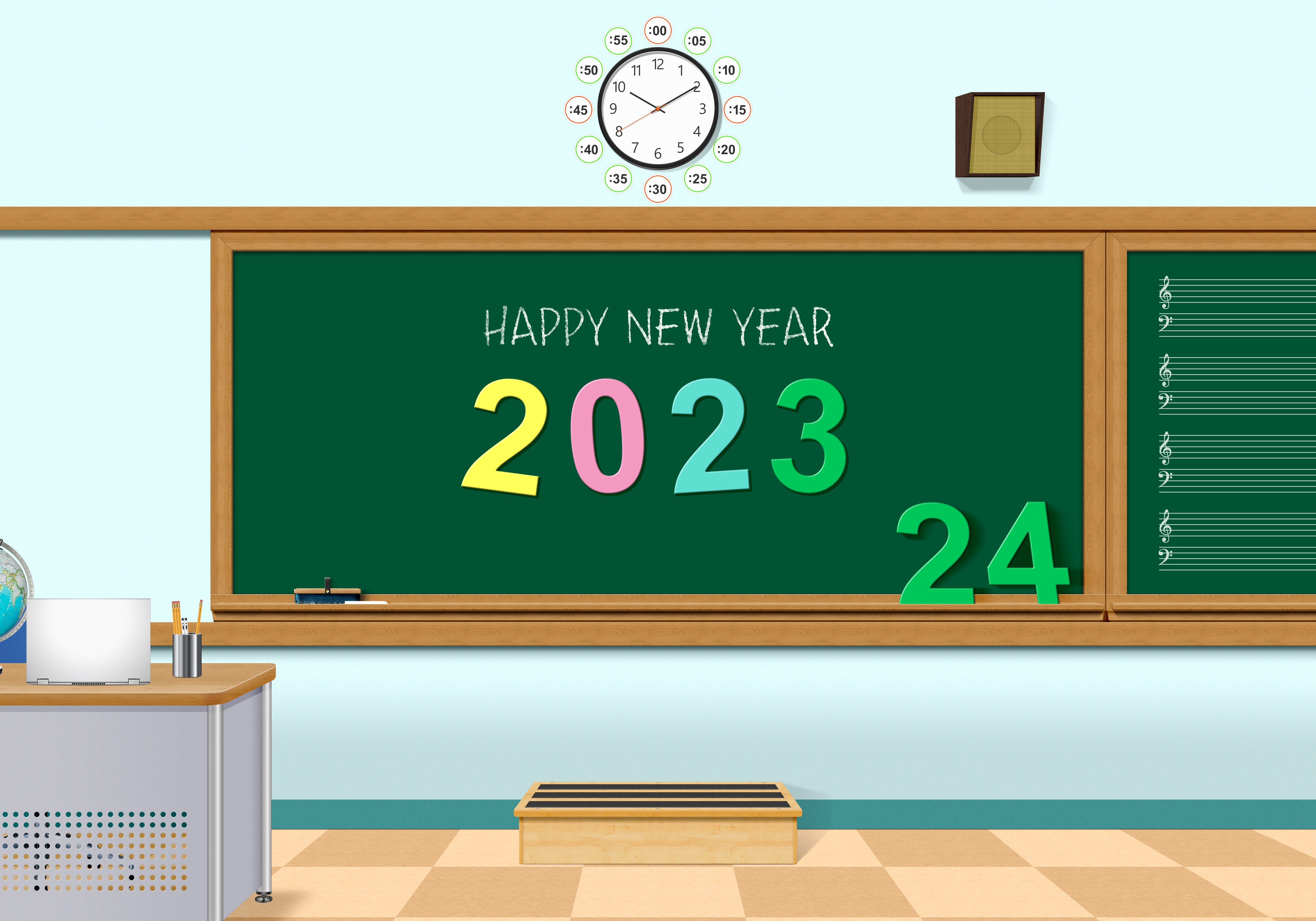 General 5000x3500 classroom school New Year 2023 (year) digital art