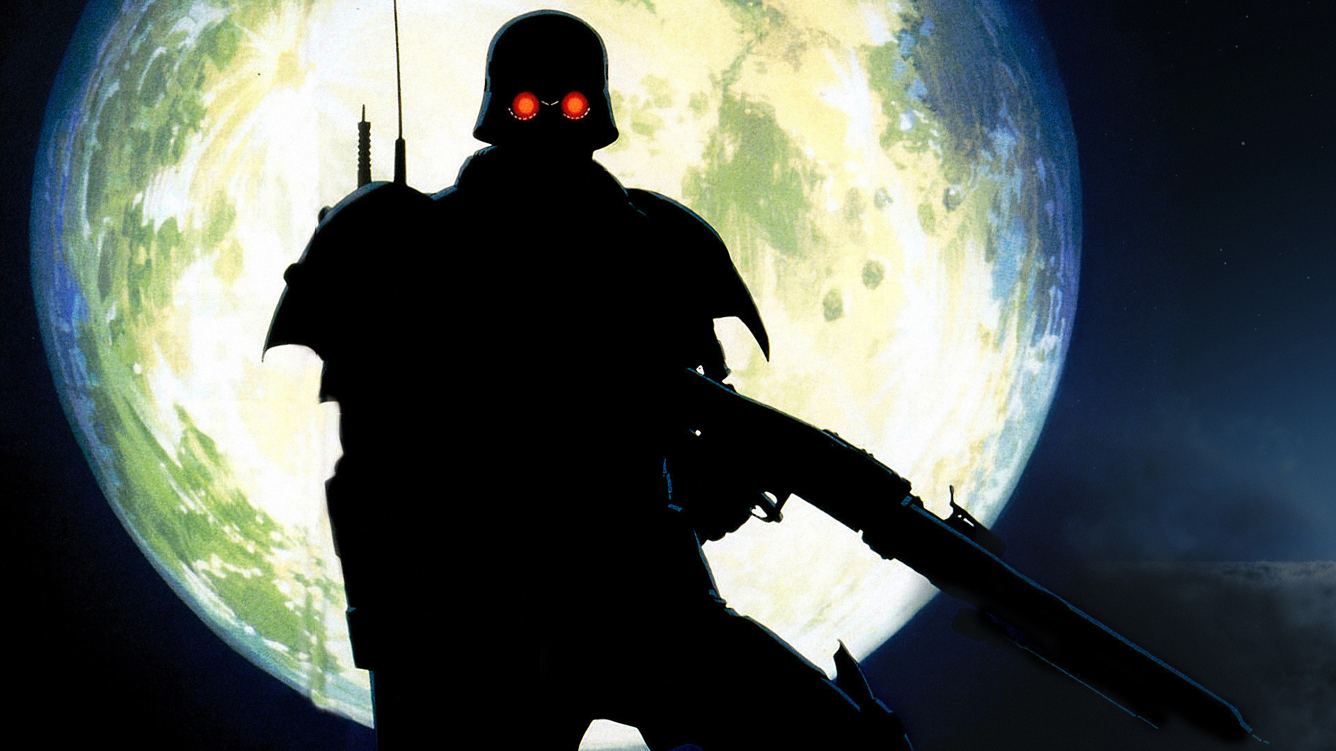 Anime 1920x1080 Jin-Roh red eyes science fiction
