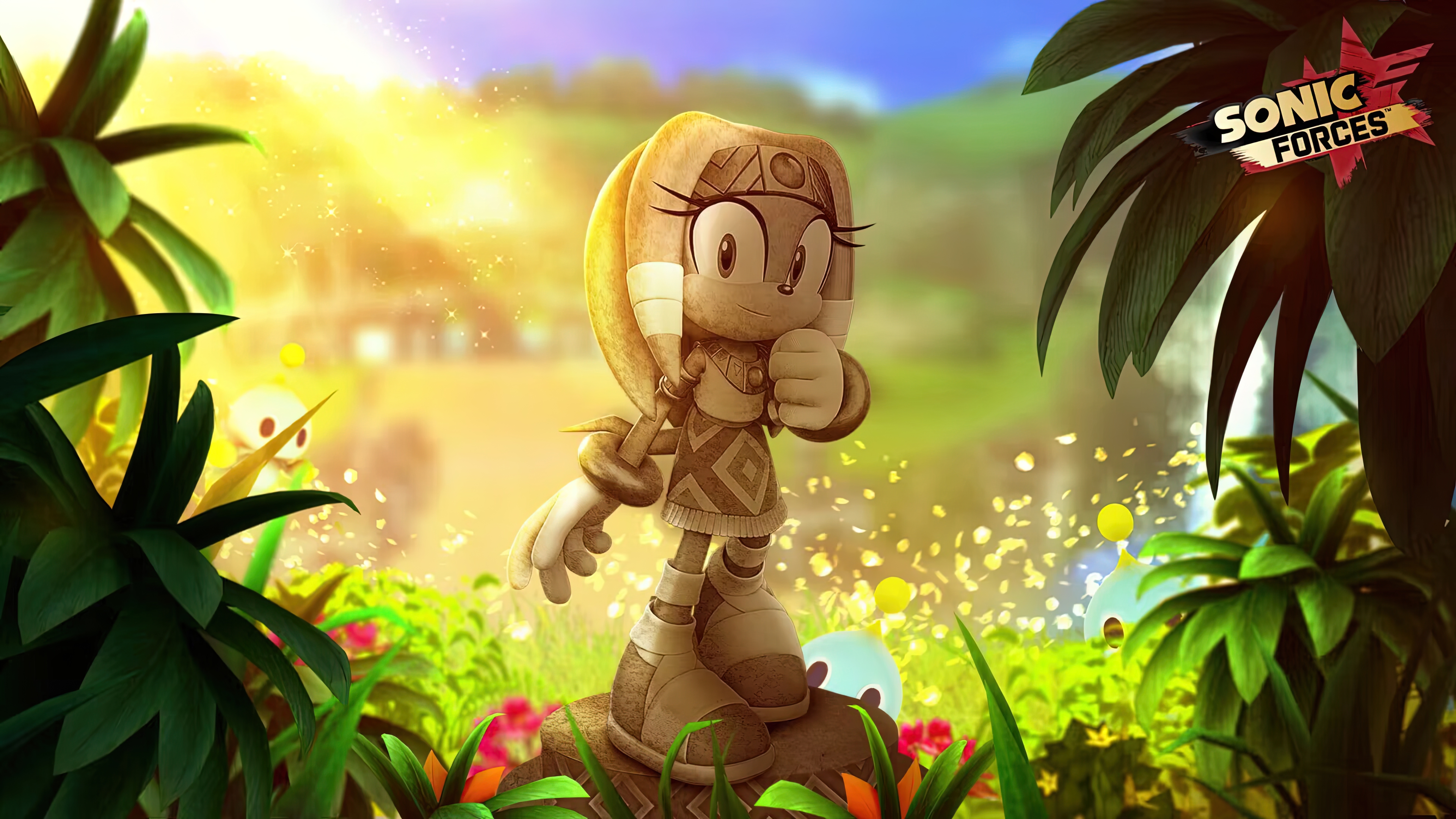 General 3840x2160 sonic forces Sonic Sonic the Hedgehog Sega video game art artwork video game characters PC gaming Tikal chao sculpture logo digital art