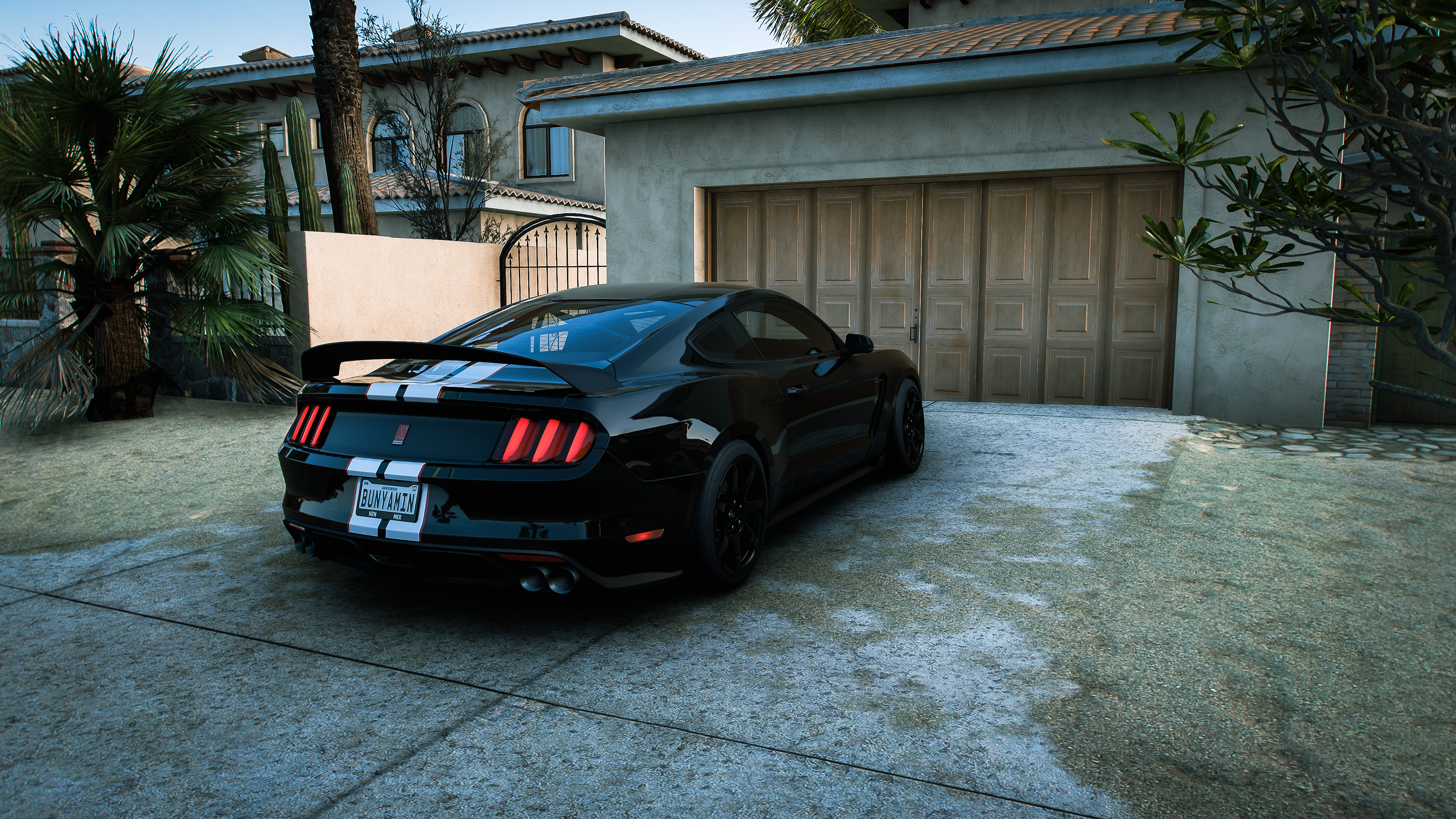 General 3840x2160 Forza Horizon 5 Forza Horizon Forza Ford Shelby race cars video games video game art garage Mexican vehicle taillights licence plates CGI car Ford Mustang