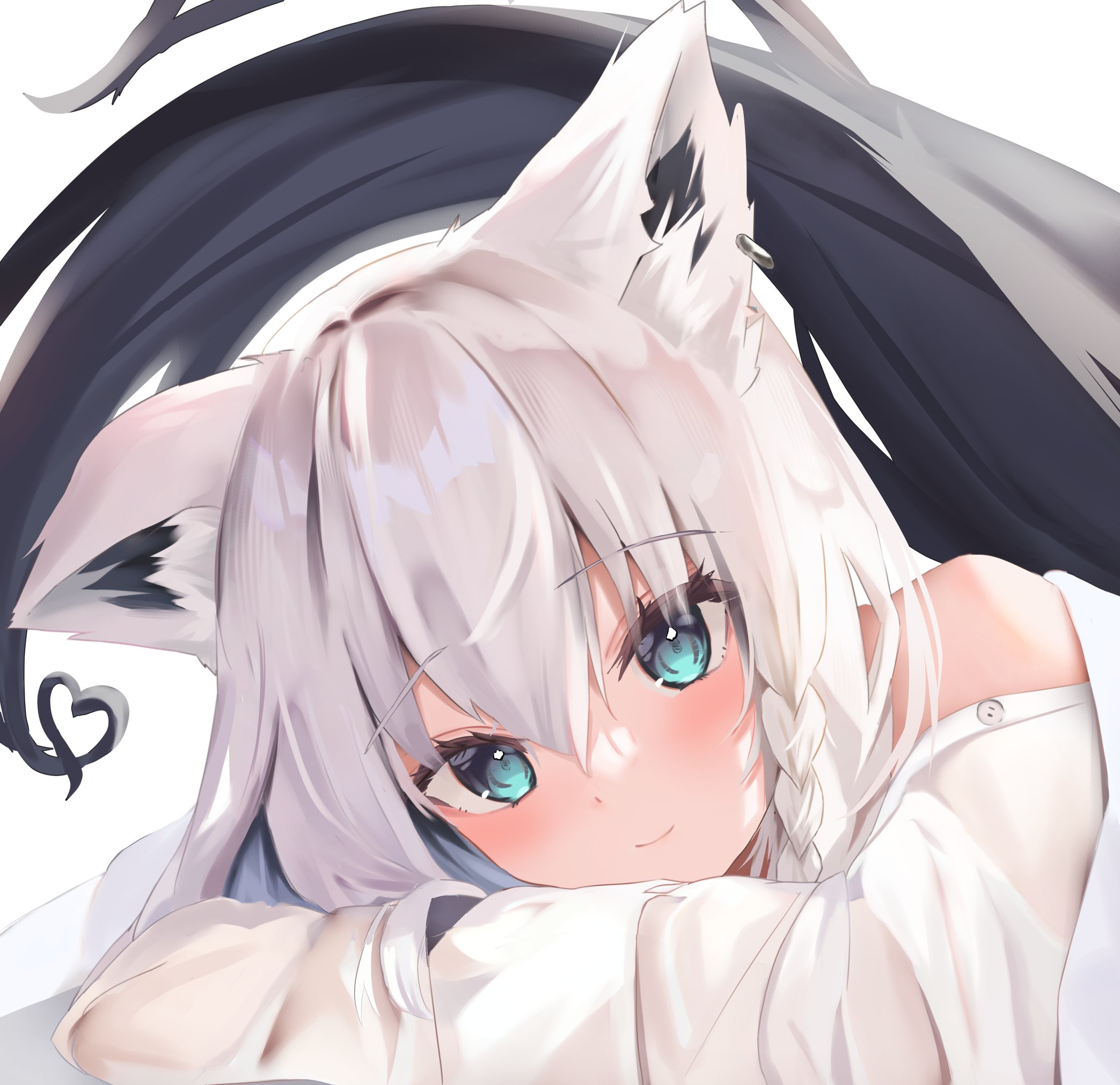Anime girl with a fox ears Stock Photo  Alamy