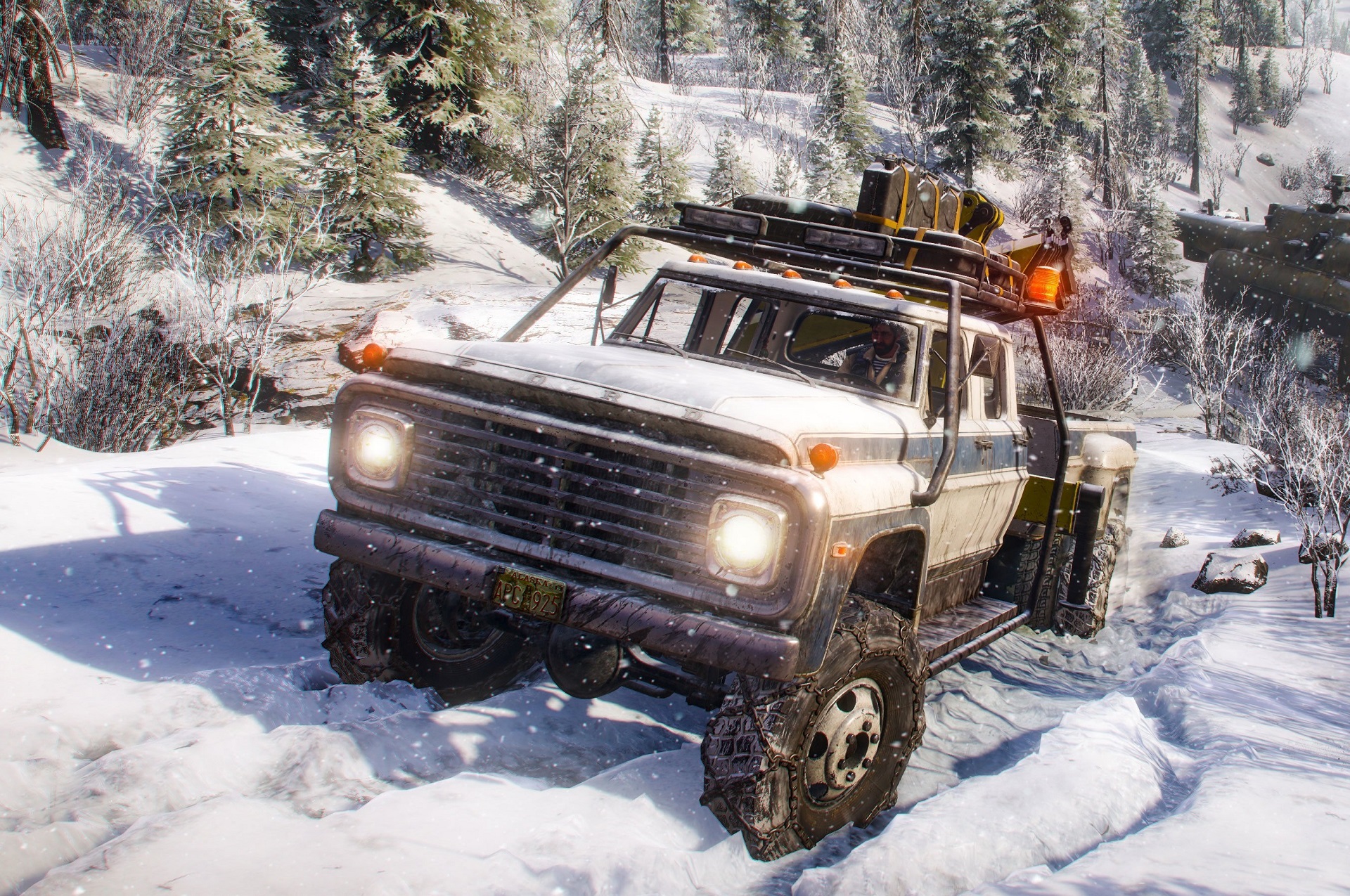 General 1920x1275 Snowrunner video games snow CGI vehicle trees