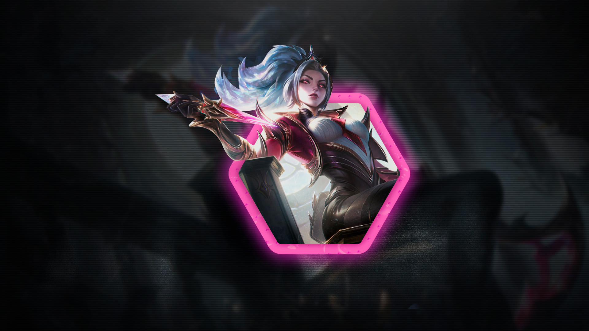 General 1920x1080 Akali (League of Legends) coven (League of Legends) dark League of Angels weapon long hair glowing eyes ponytail pink looking at viewer League of Legends digital art